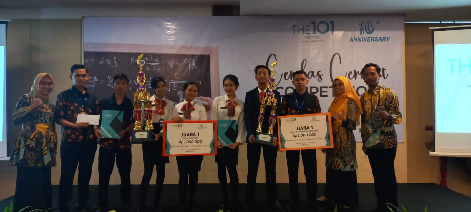 Juara I Bidang Lomba Cerdas Cermat Tingkat Jawa Timur & Juara I Bidang Lomba Video Creation Tingkat Jawa Timur