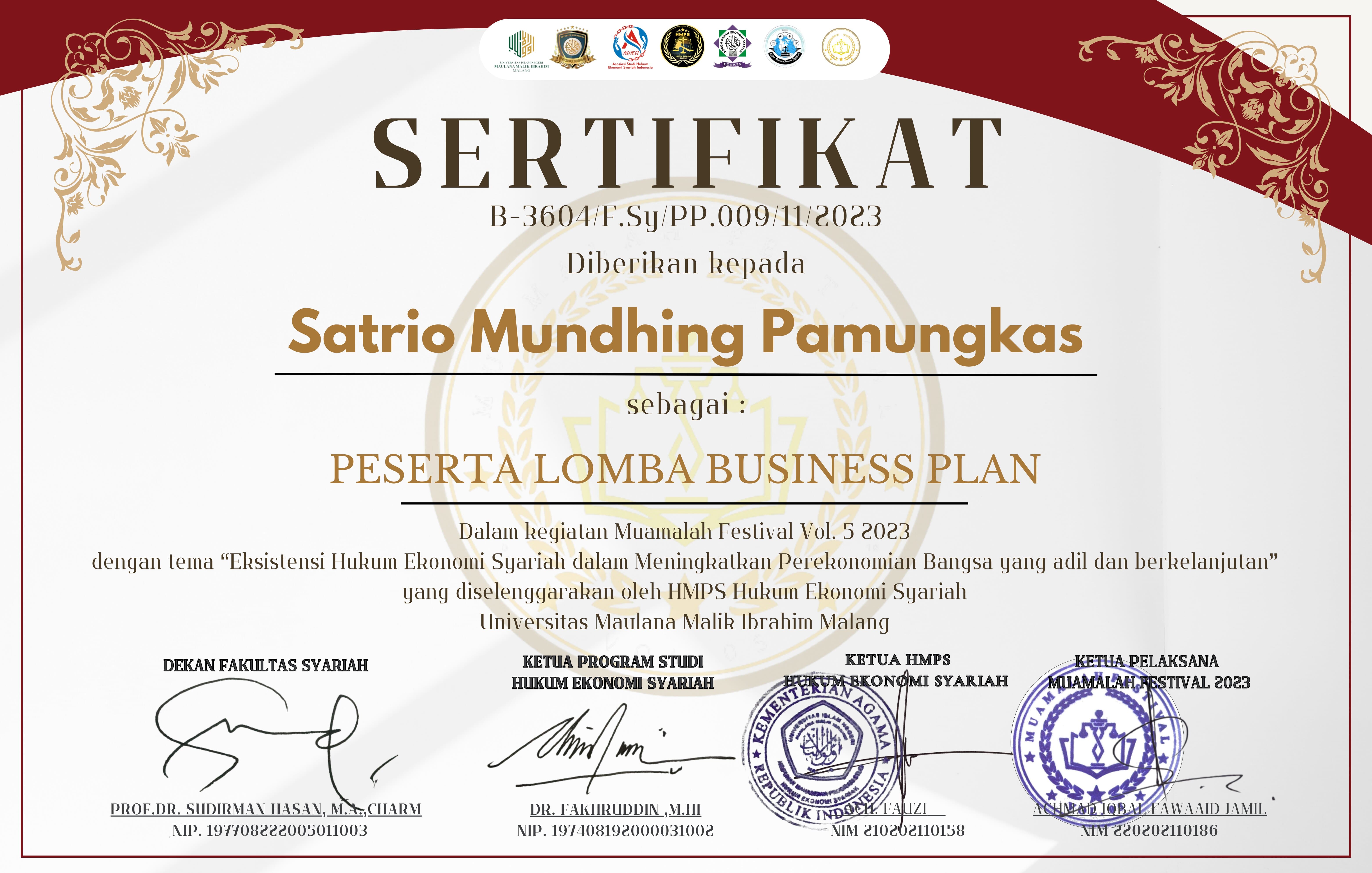 BUSINESS PLAN SYARIAH