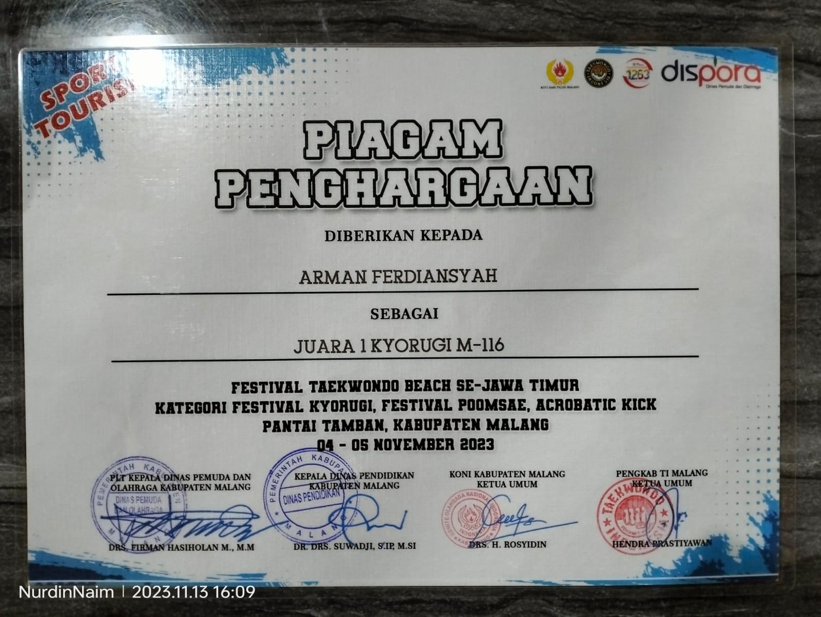 Festival Taekwondo  Beach Se-Jawa Timur Kategori Kyorugi M-116