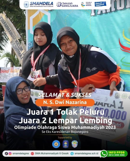 JUARA 2 LEMPAR LEMBING OLIMPIADE OLAHRAGA SISWA MUHAMMADIYAH 2023