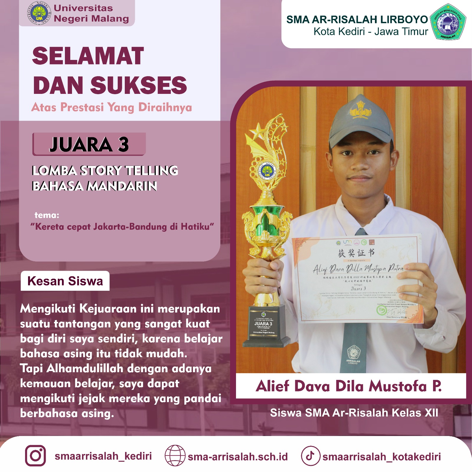 LOMBA STORY TELLING BAHASA MANDARIN