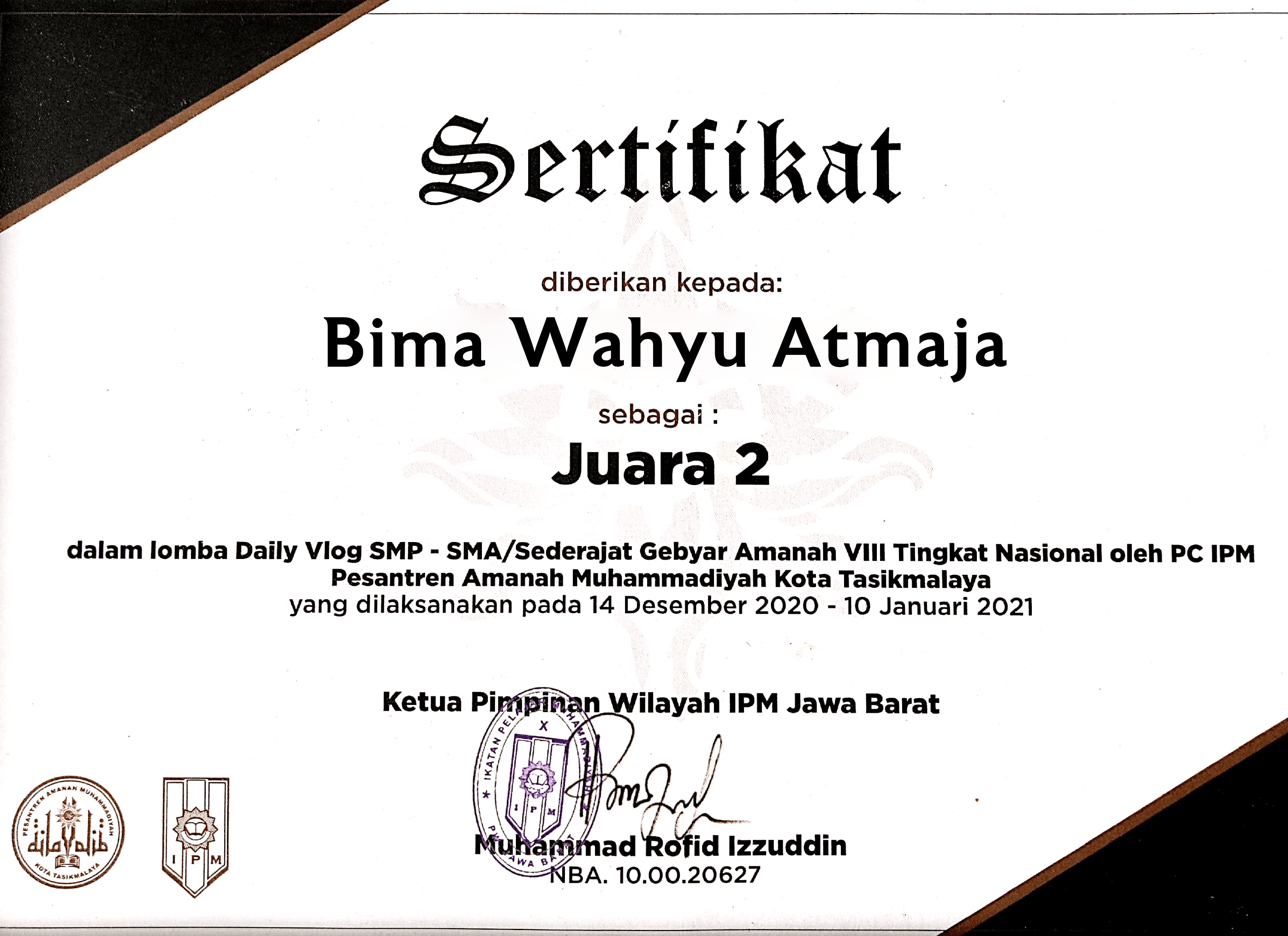 JUARA 2 DAILY VLOGSMP â€“ SMA/SEDERAJAT GEBYAR AMANAH VIII