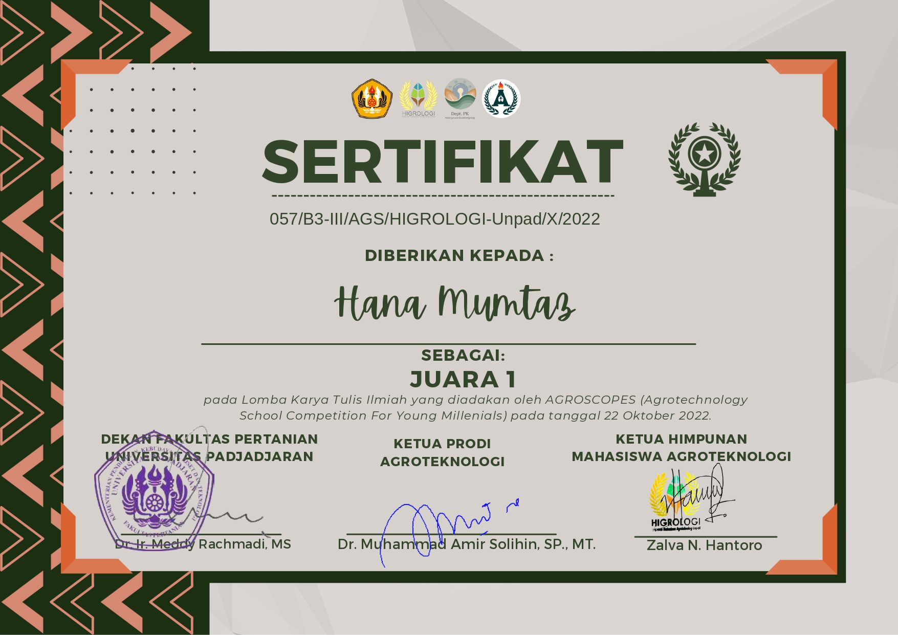 LOMBA KARYA TULIS ILMIAH AGROSCOPES 2022