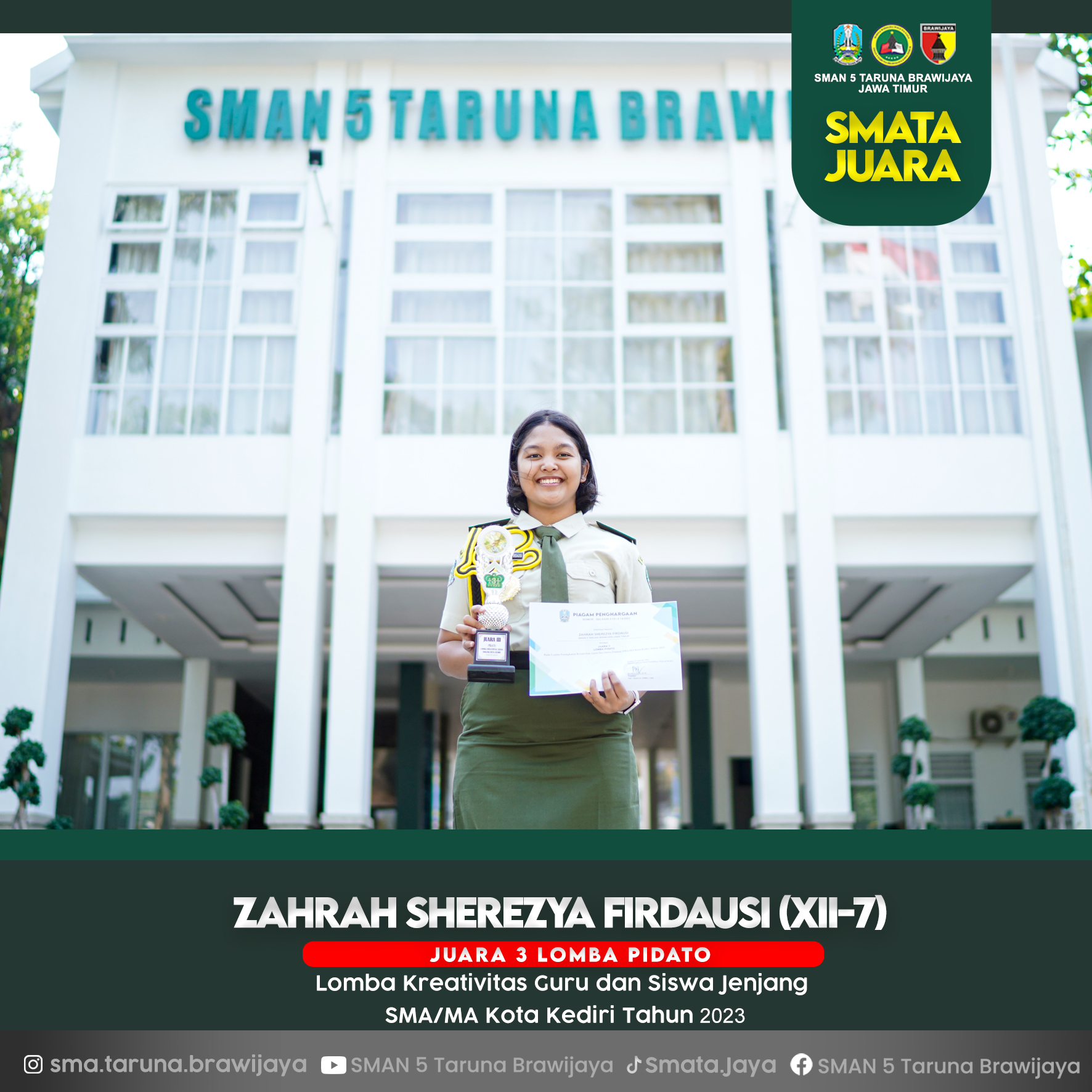 Juara 3 Pidato Lomba Kreativitas Guru dan Siswa Tahun 2023