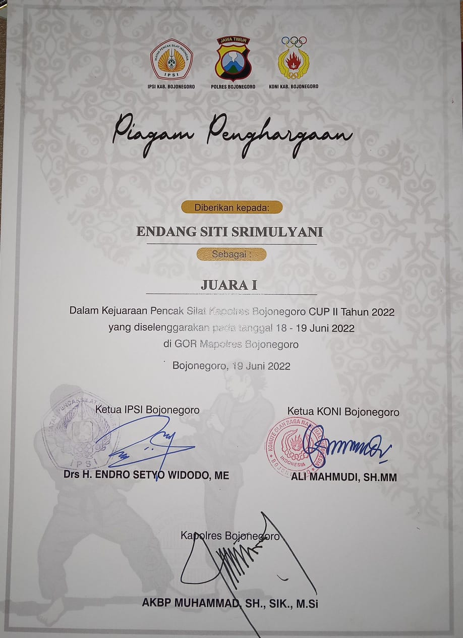 KEJUARAAN PENCAK SILAT KAPOLRES BOJONEGORO CUP II