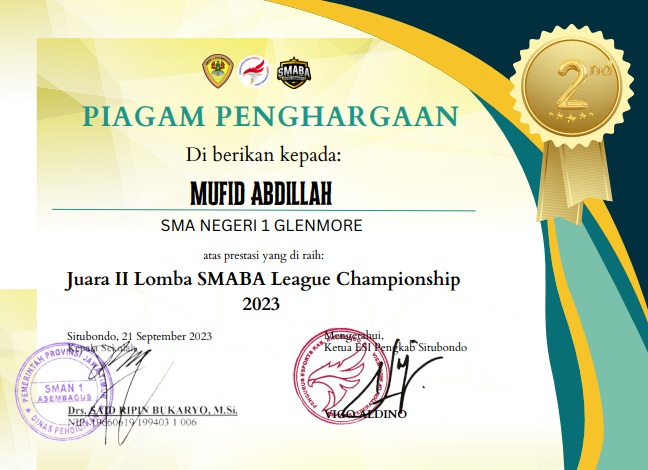 Juara 2 Liga SMAN 1 Asembagus