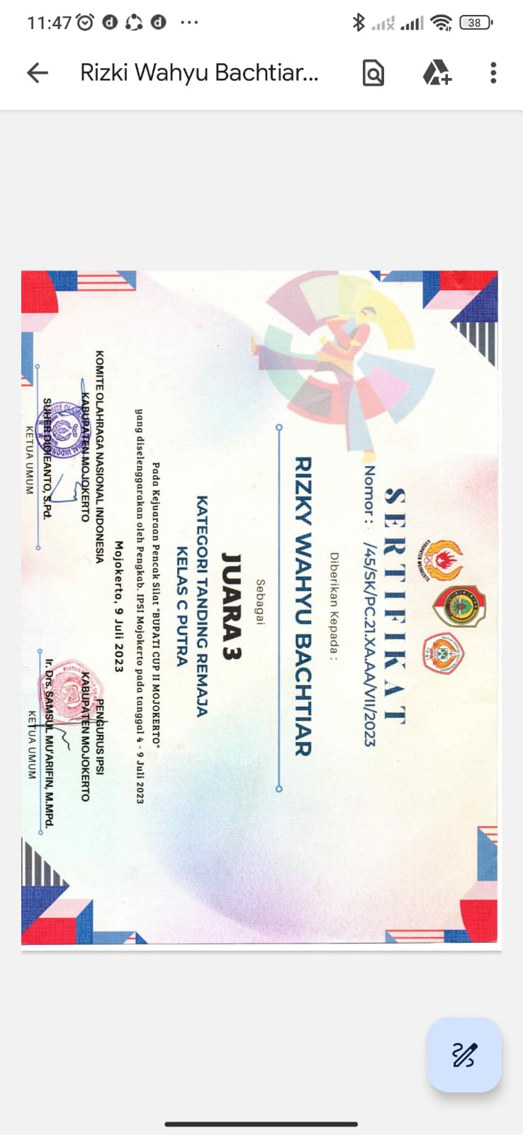 SILAT BUPATI KAB MOJOKERTO CIP