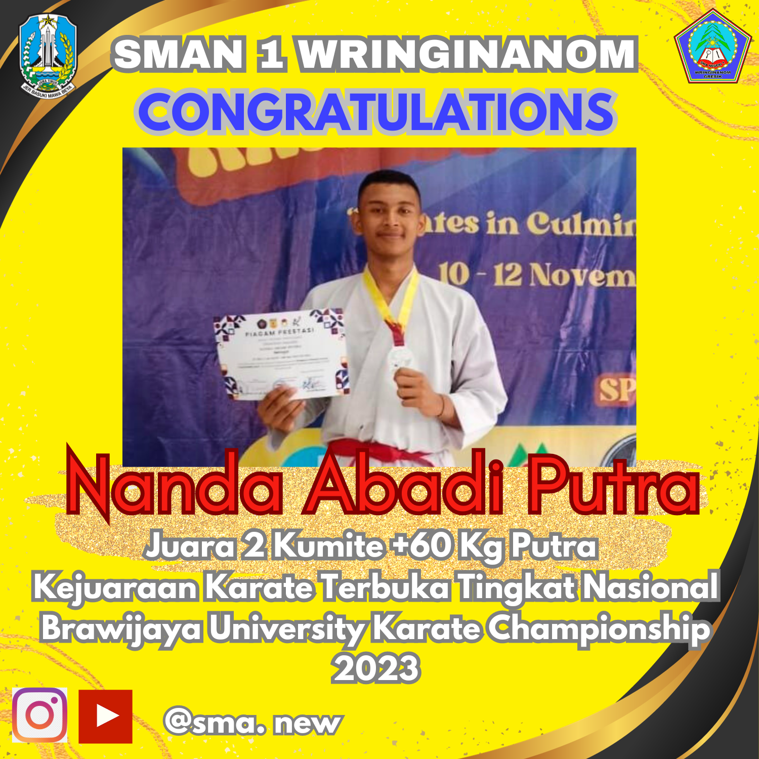 KARATE TERBUKA TINGKAT NASIONAL KELAS KUMITE +60 Kg putra