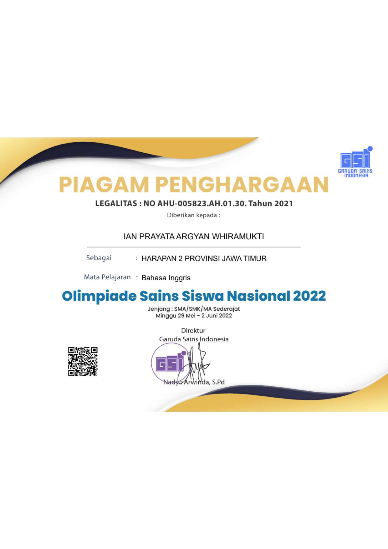 Olimpiade Sains Siswa Nasional 2022