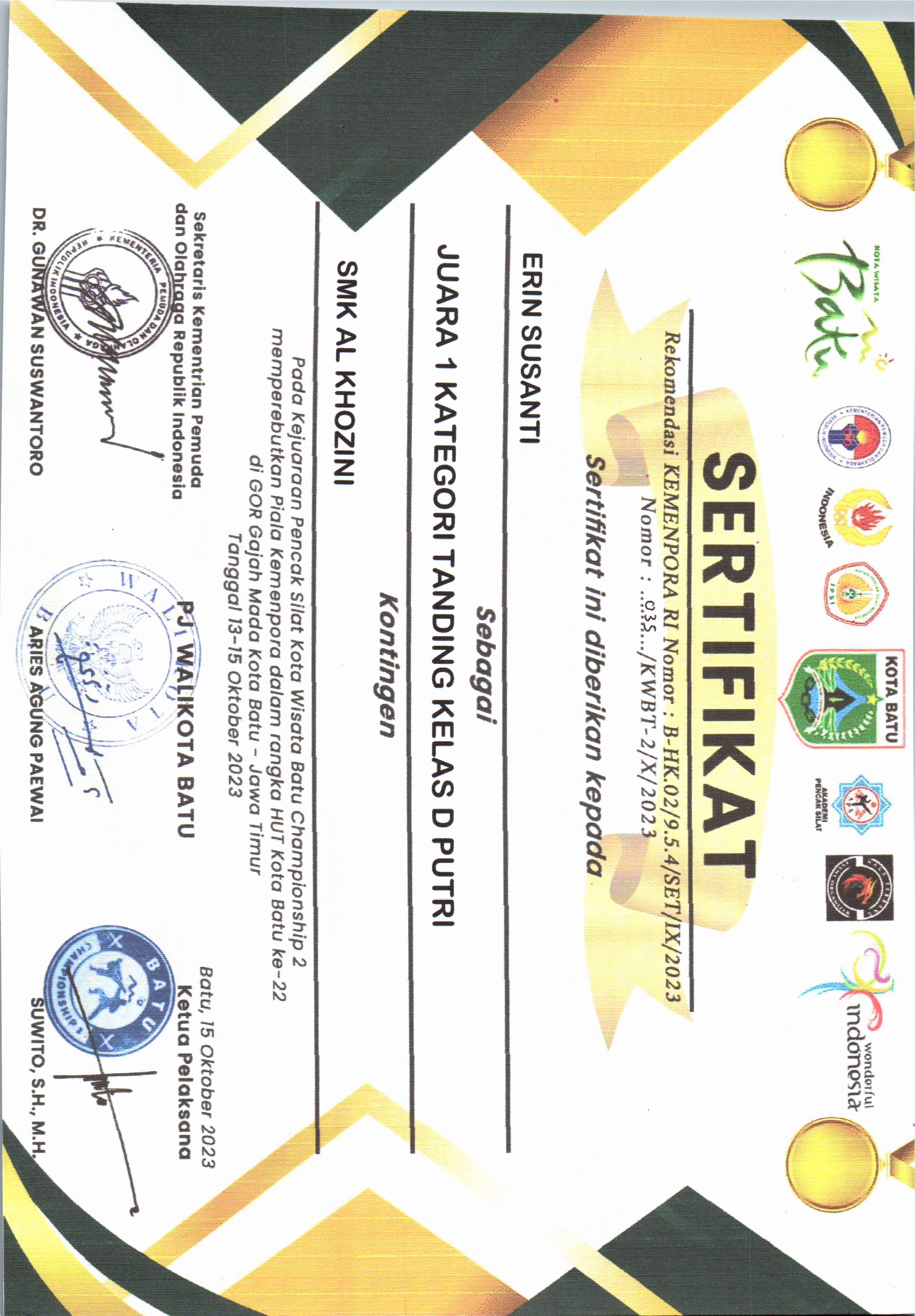 Lomba Pencak Silat batu championship 2