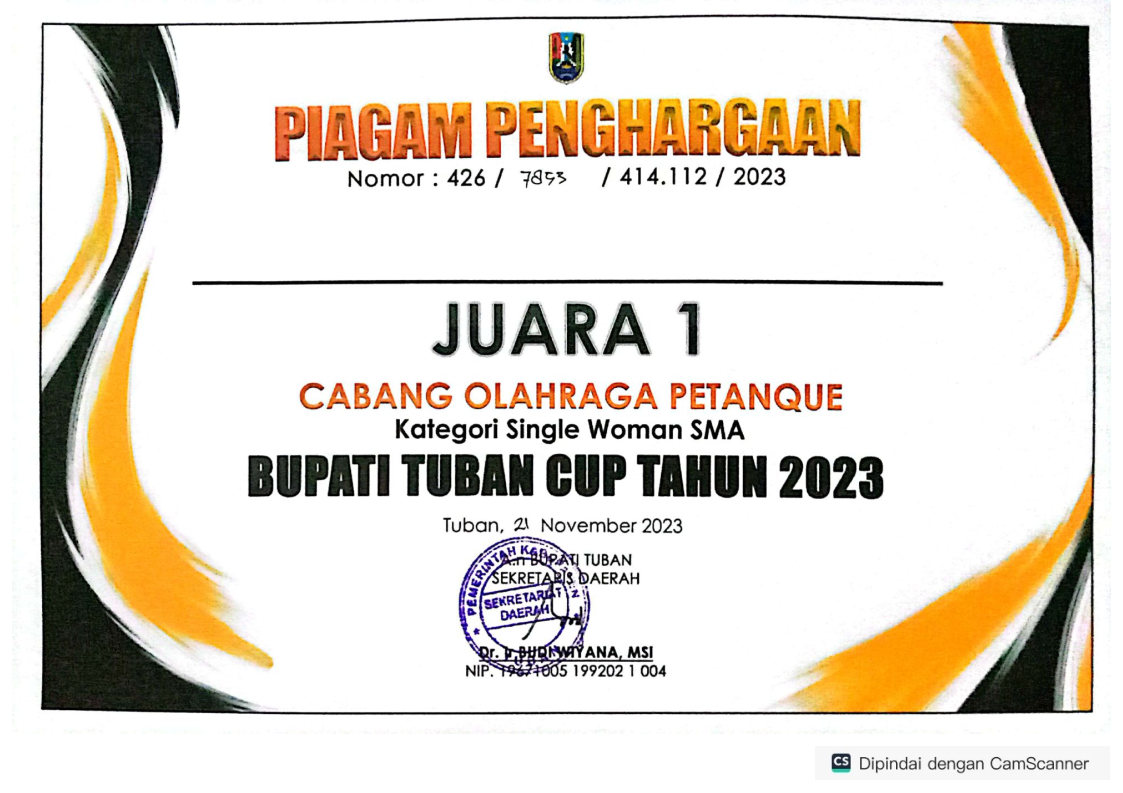 BUPATI TUBAN CUP 2023 CABOR PETANQUE(SINGLE WOMAN)