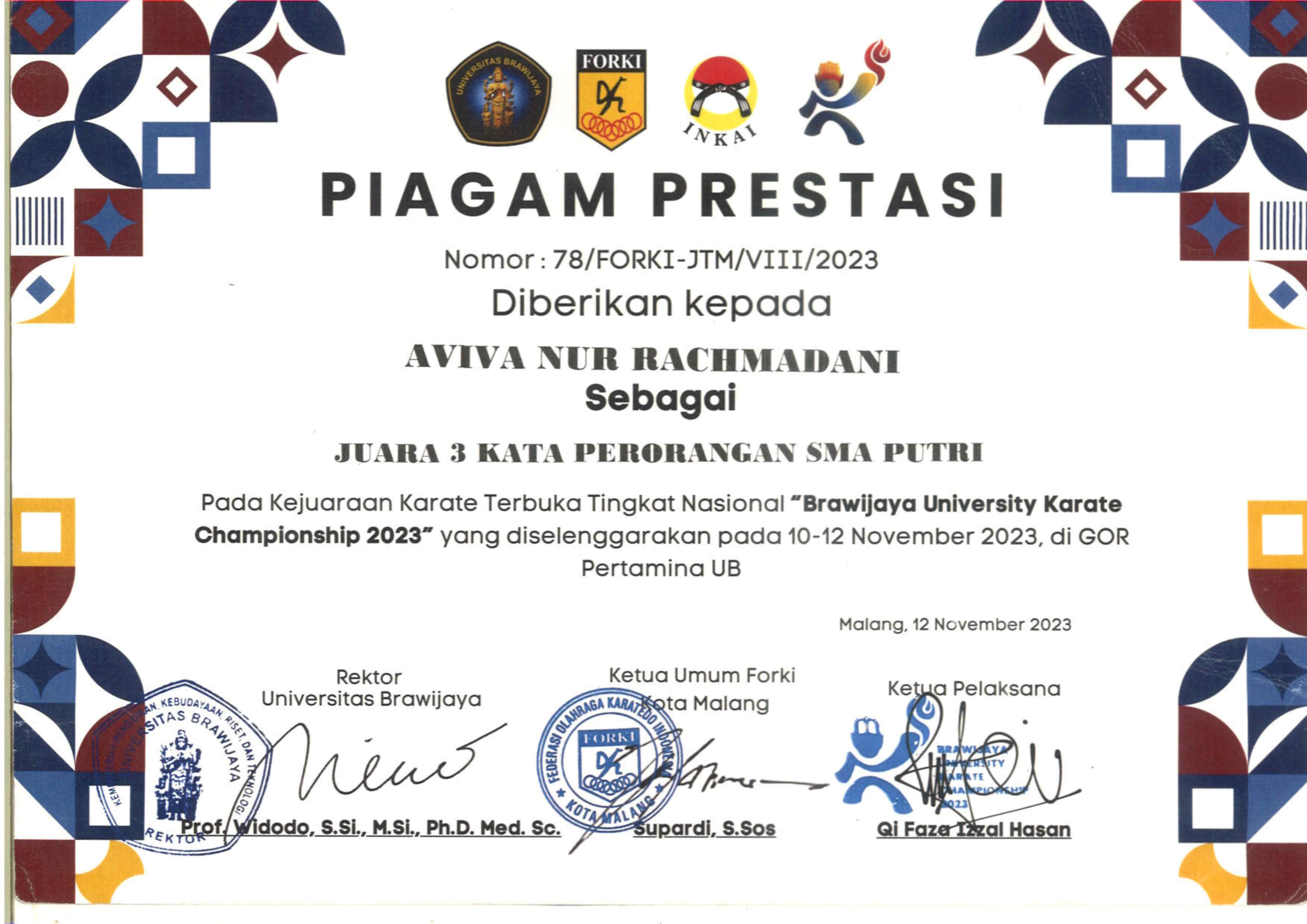 Brawijaya University Karate Champisonship 2023