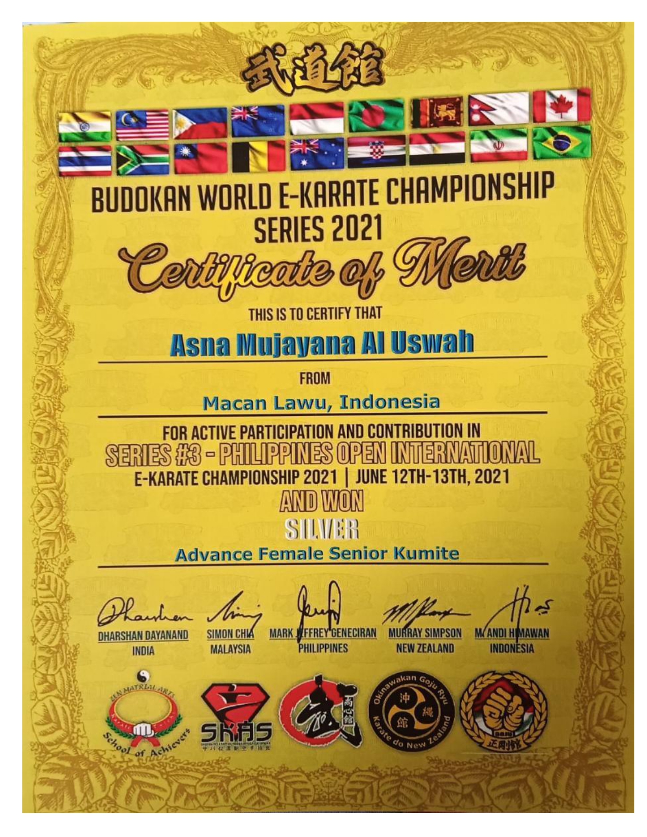 Budokan World E-Karate Championship Series 2021 - Philippines Open International