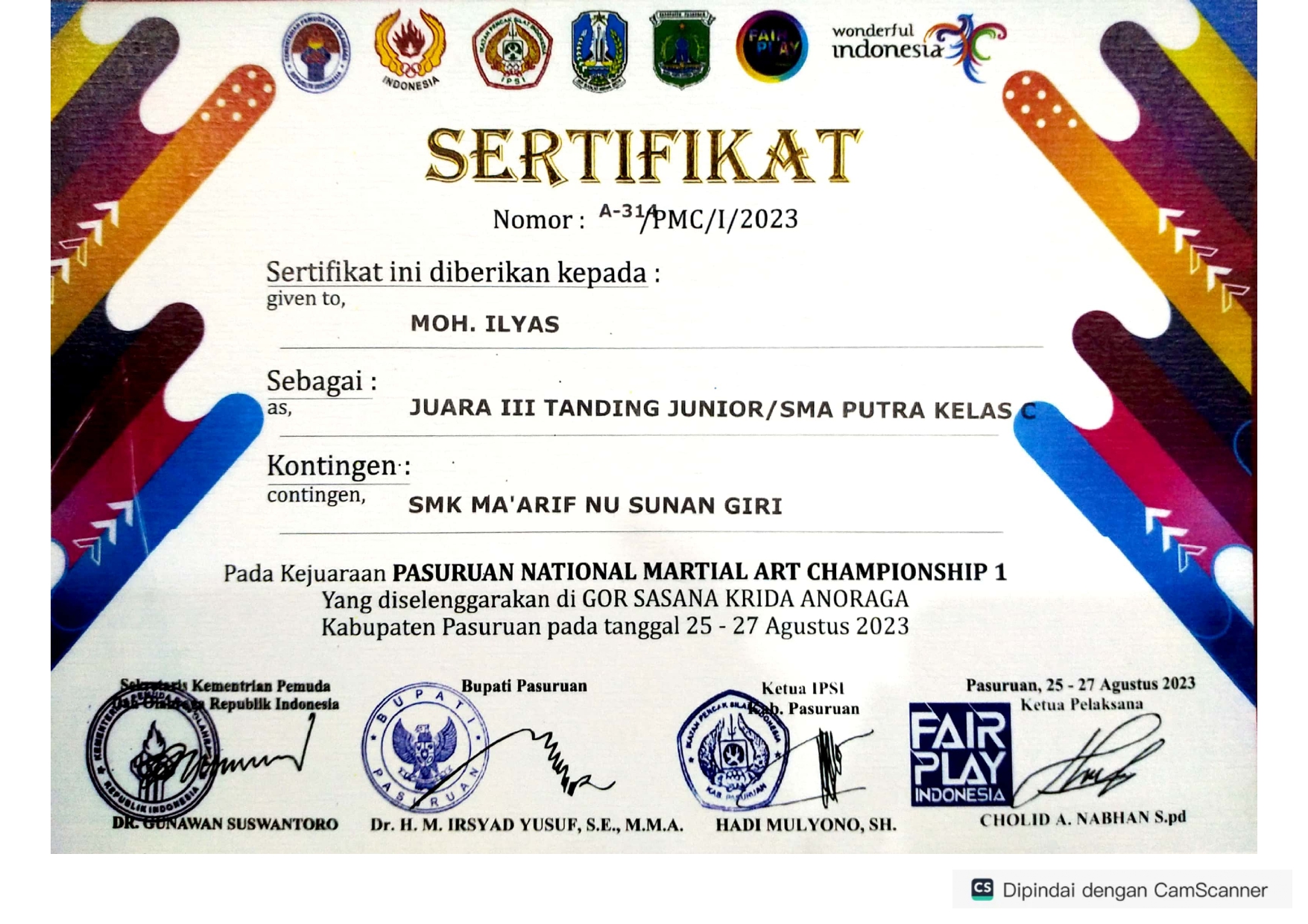 Pasuruan Nasional Martial Art Championship 