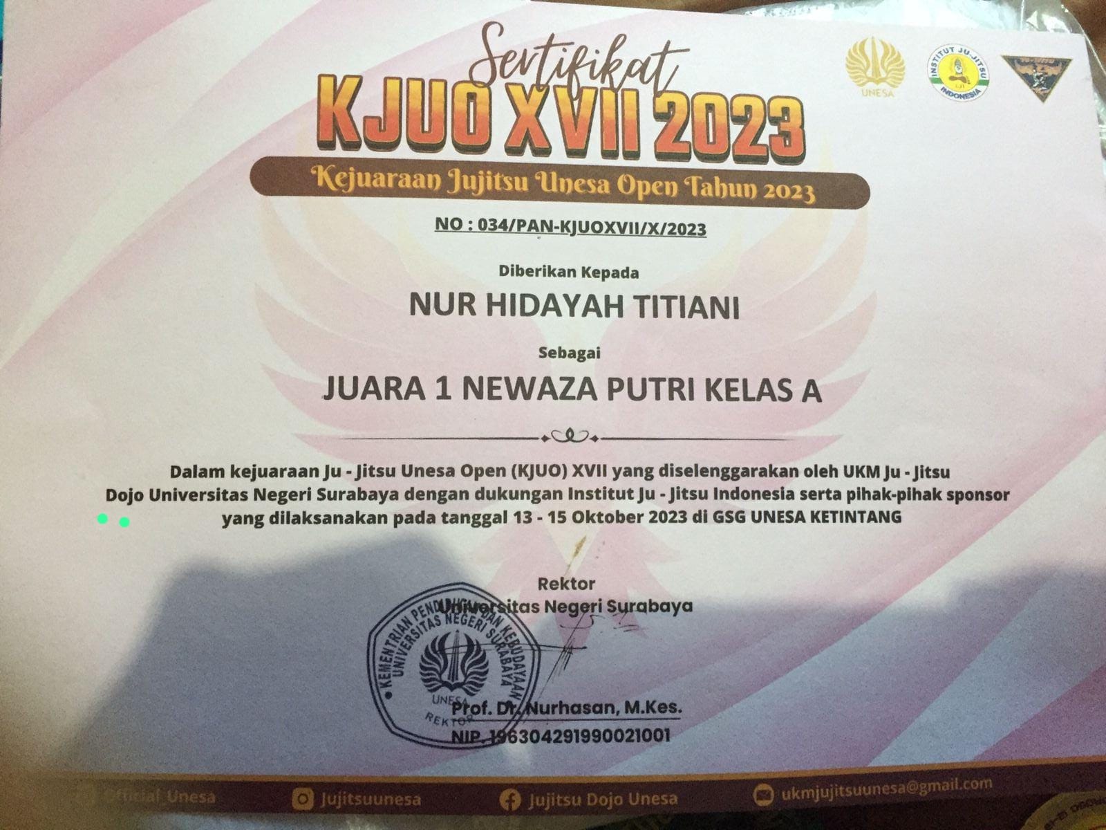 KEJUARAAN JUJITSU UNESA OPEN 2023