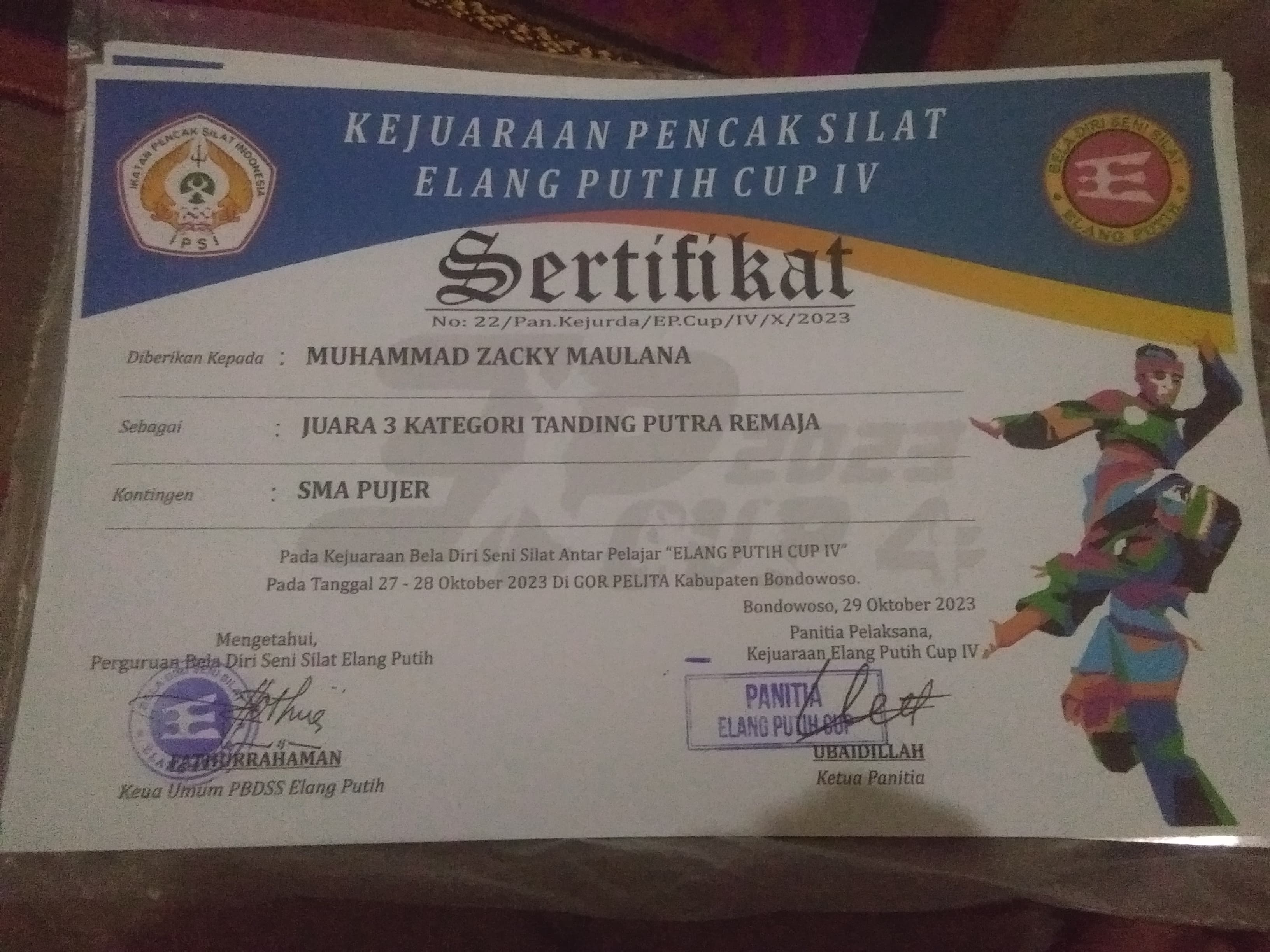 TANDING PUTRA REMAJA PENCAK SILAT 2023