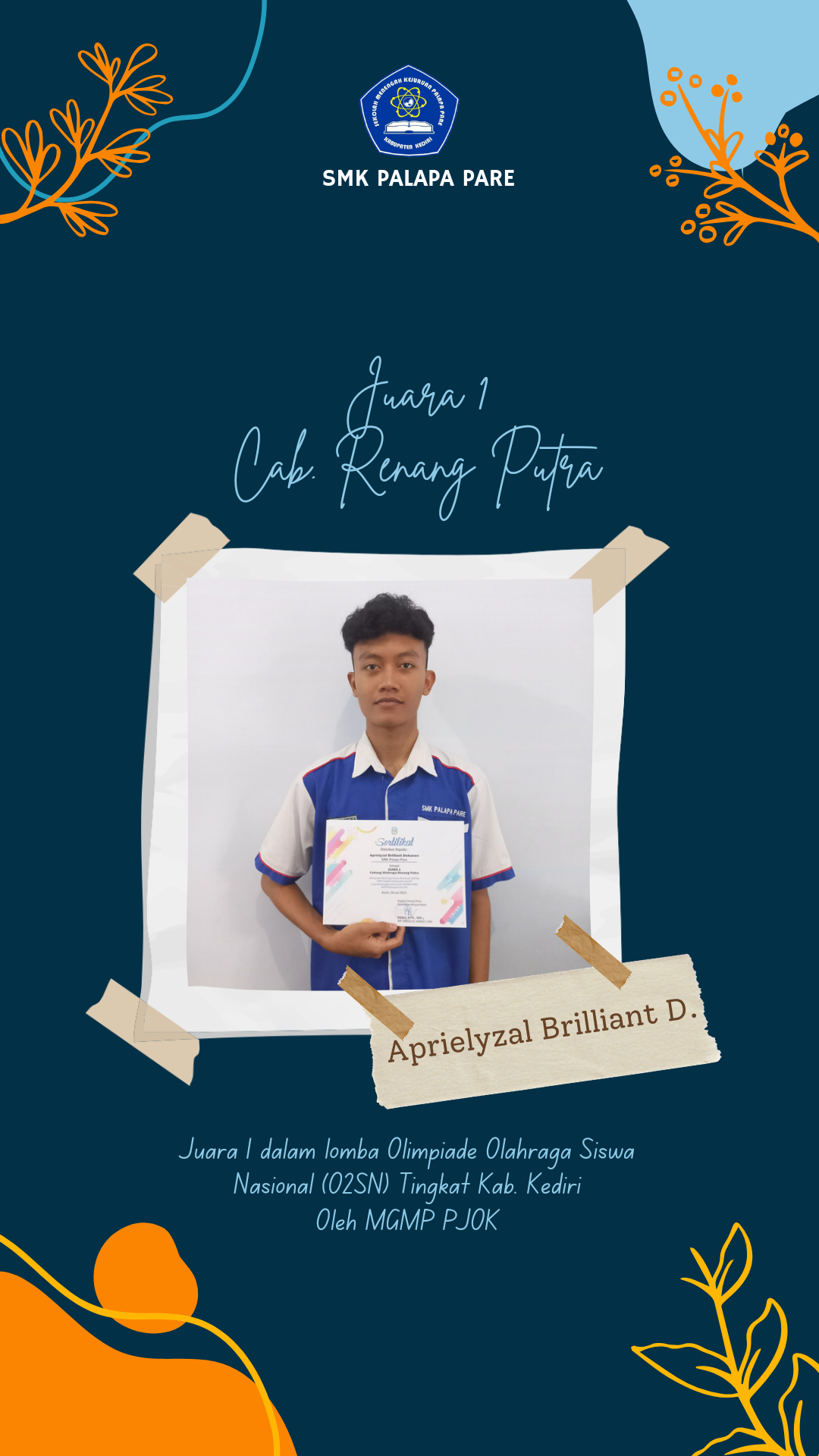 Juara 1 Cabang Olahraga Renang Putra