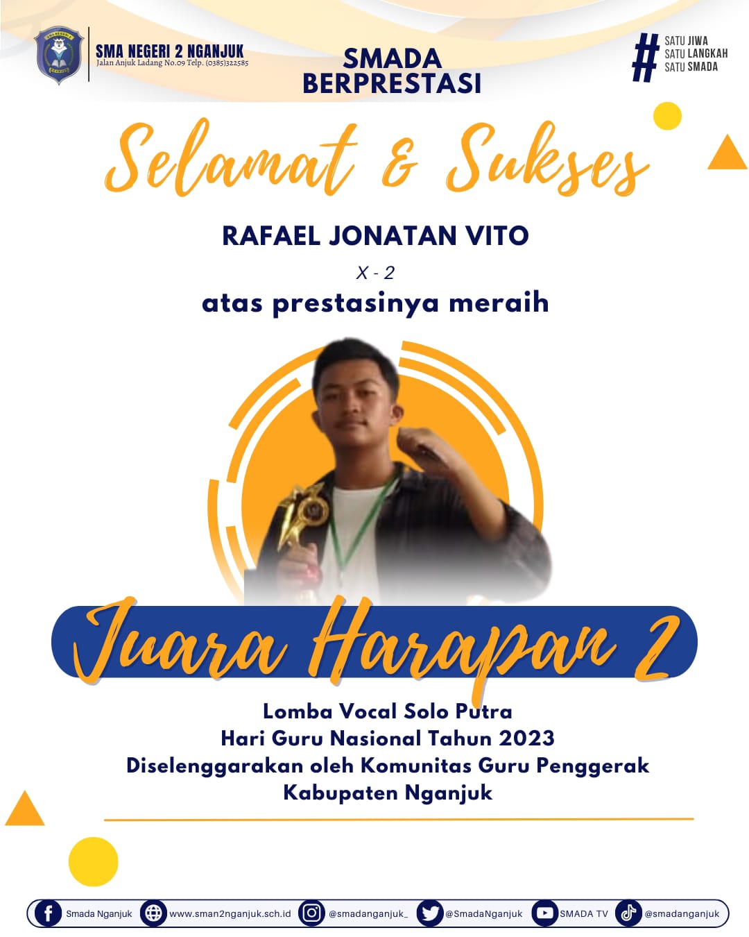 LOMBA VOCAL SOLO PUTRA HARI GURU NASIONAL TAHUN 2023