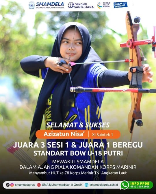 JUARA 3 SESI 1 & JUARA 1 BEREGU STANDART BOW U-18 PUTRI 