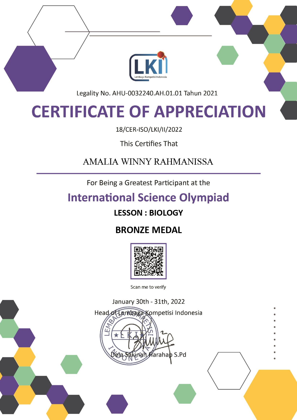 International Science Olympiad, Biology