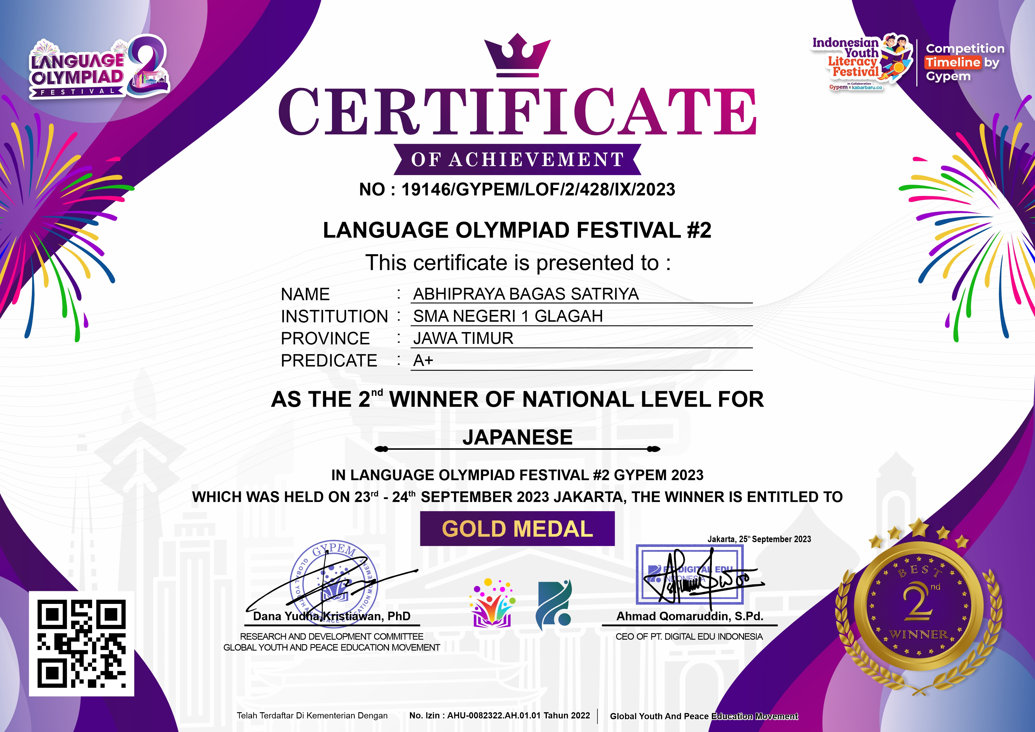 Language Olympiad Festival Ke-2 Gypem