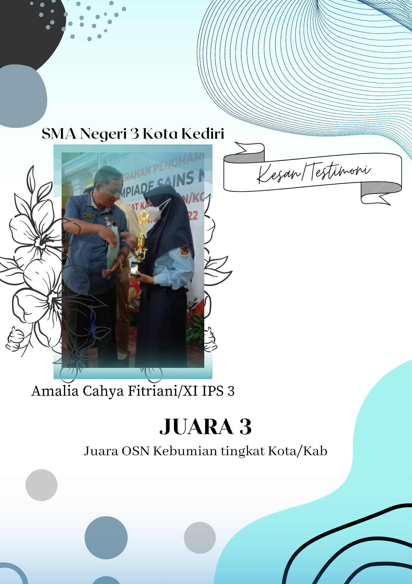 Juara 3 OSN Kebumian Tingkat Kota/Kabupaten