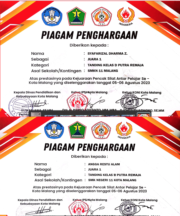 LOMBA SILAT ANTARPELAJAR PIALA IPSI  MALANG 2023