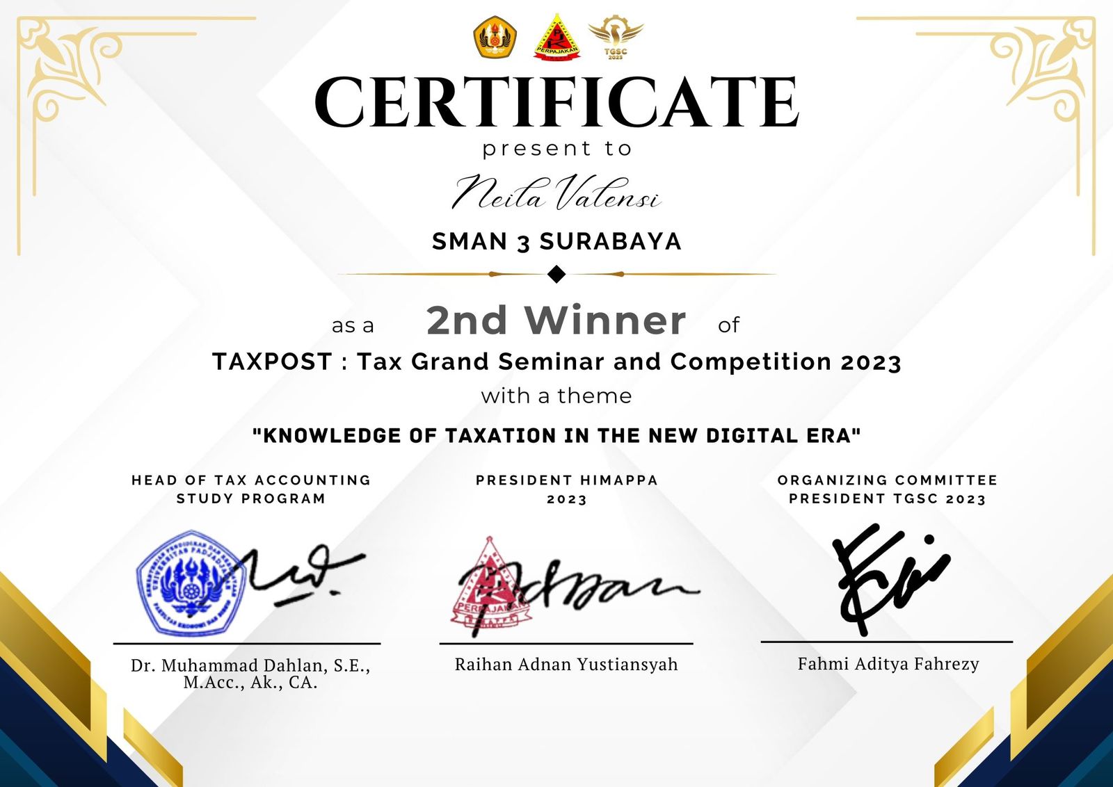 Lomba desain poster TAX tax grand seminar and competition 2023 