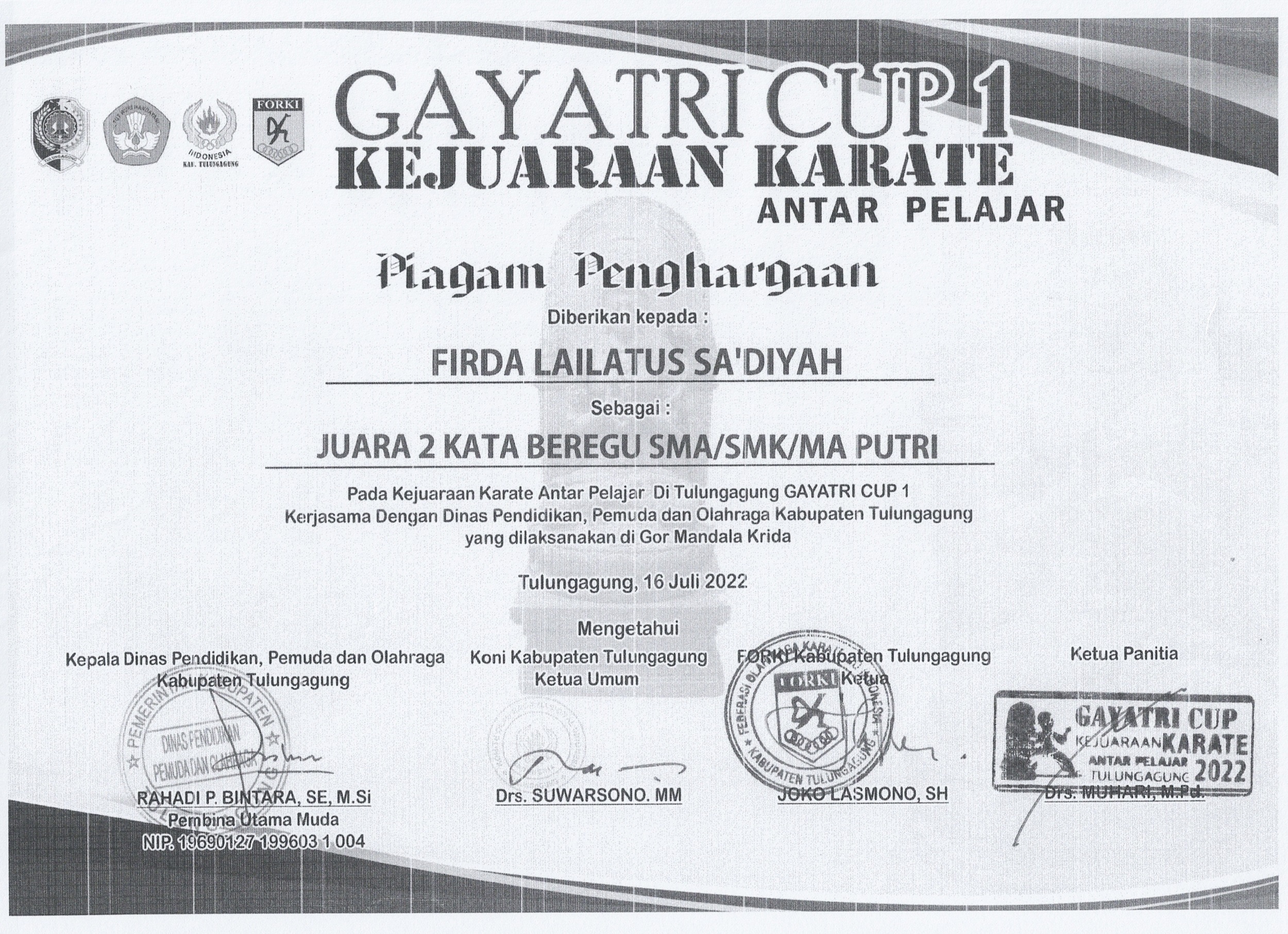 JUARA 2 KATA BEREGU SMA/SMK/MA PUTRA