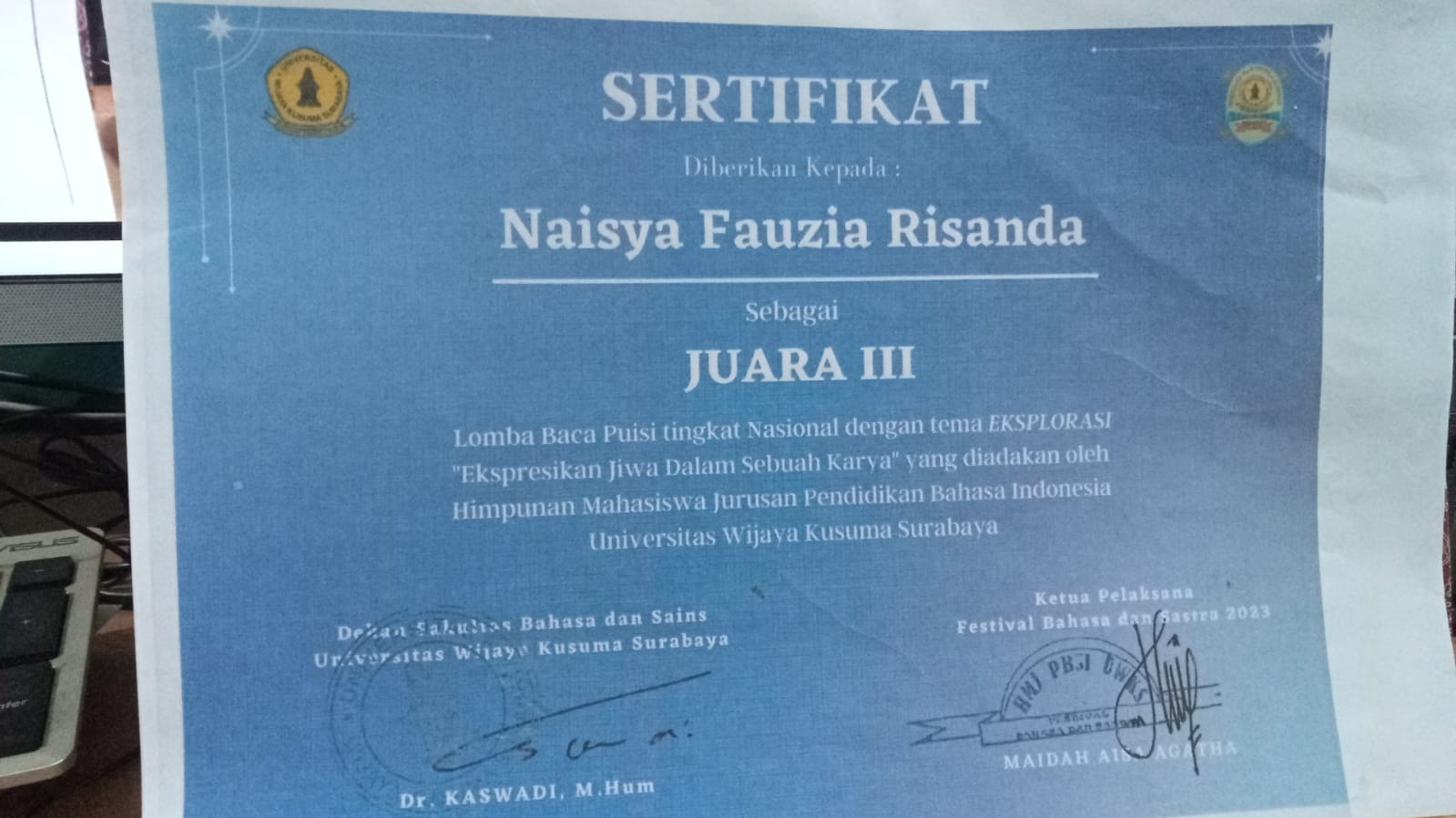 Lomba Baca Puisi Tingkat Nasional 