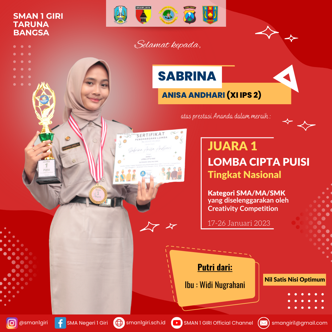 JUARA 1 LOMBA CIPTA PUISI