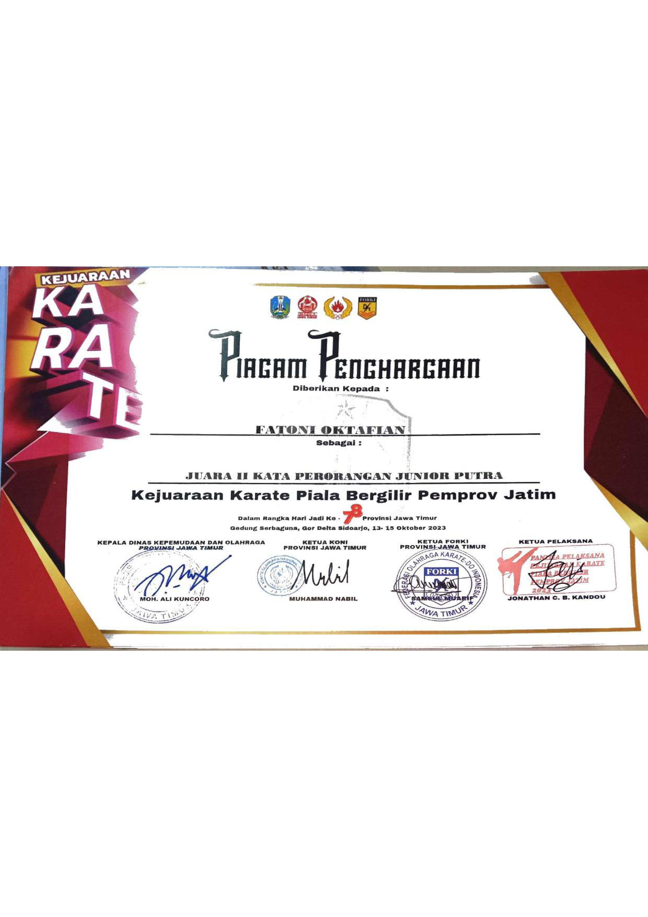 Kejuaraan Karate Piala Bergilir Pemprov Jatim