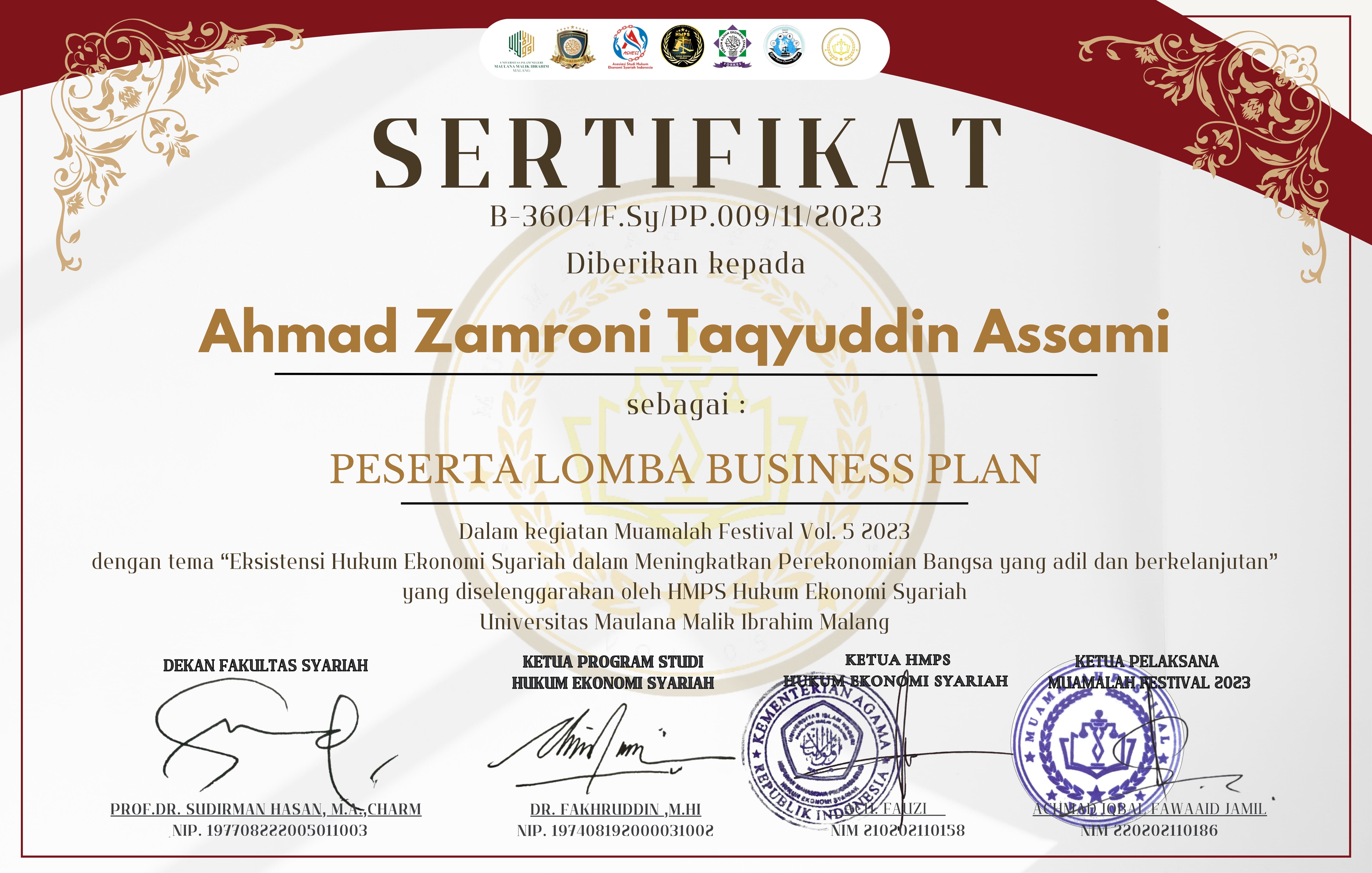 BUSINESS PLAN SYARIAH