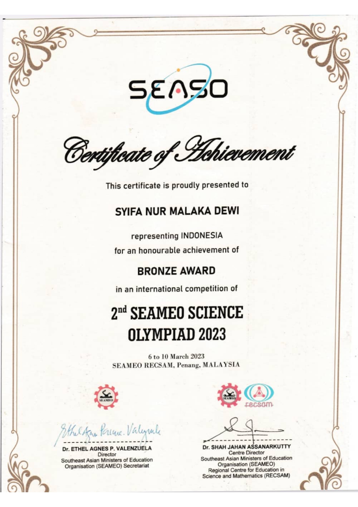 Second SEAMEO Science Olympiad 2023