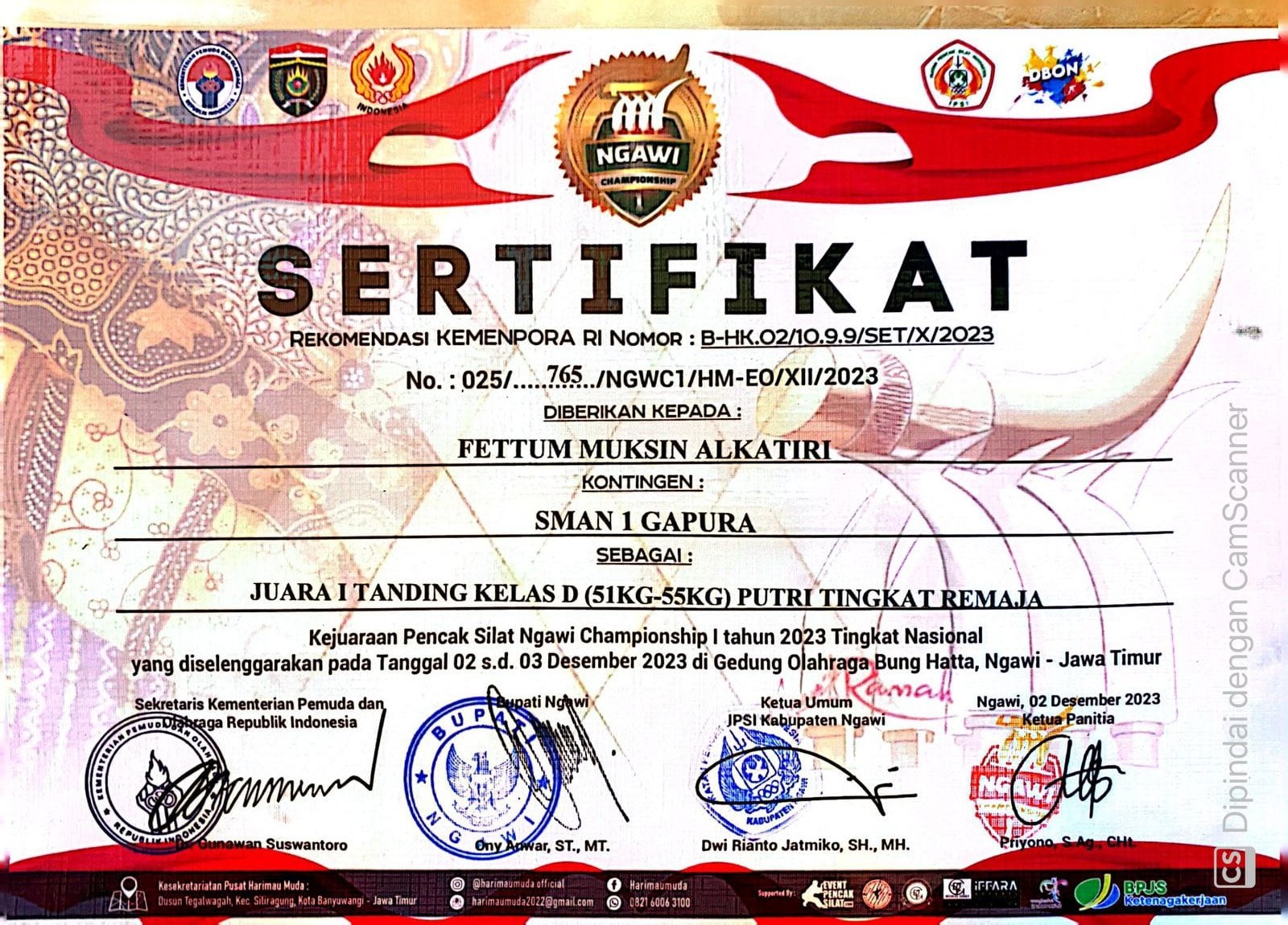 Kejuaraan Pencak Silat Ngawi Championsship l