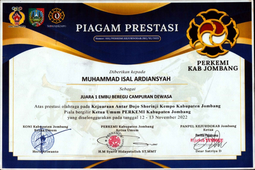 KEJUARAAN ANTAR DOJO SHORINJI KEMPO SE KABUPATEN JOMBANG