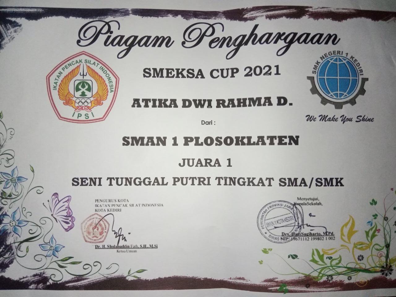 UARA 1 SENI TUNGGAL PUTRI TINGKAT SMA/SMK