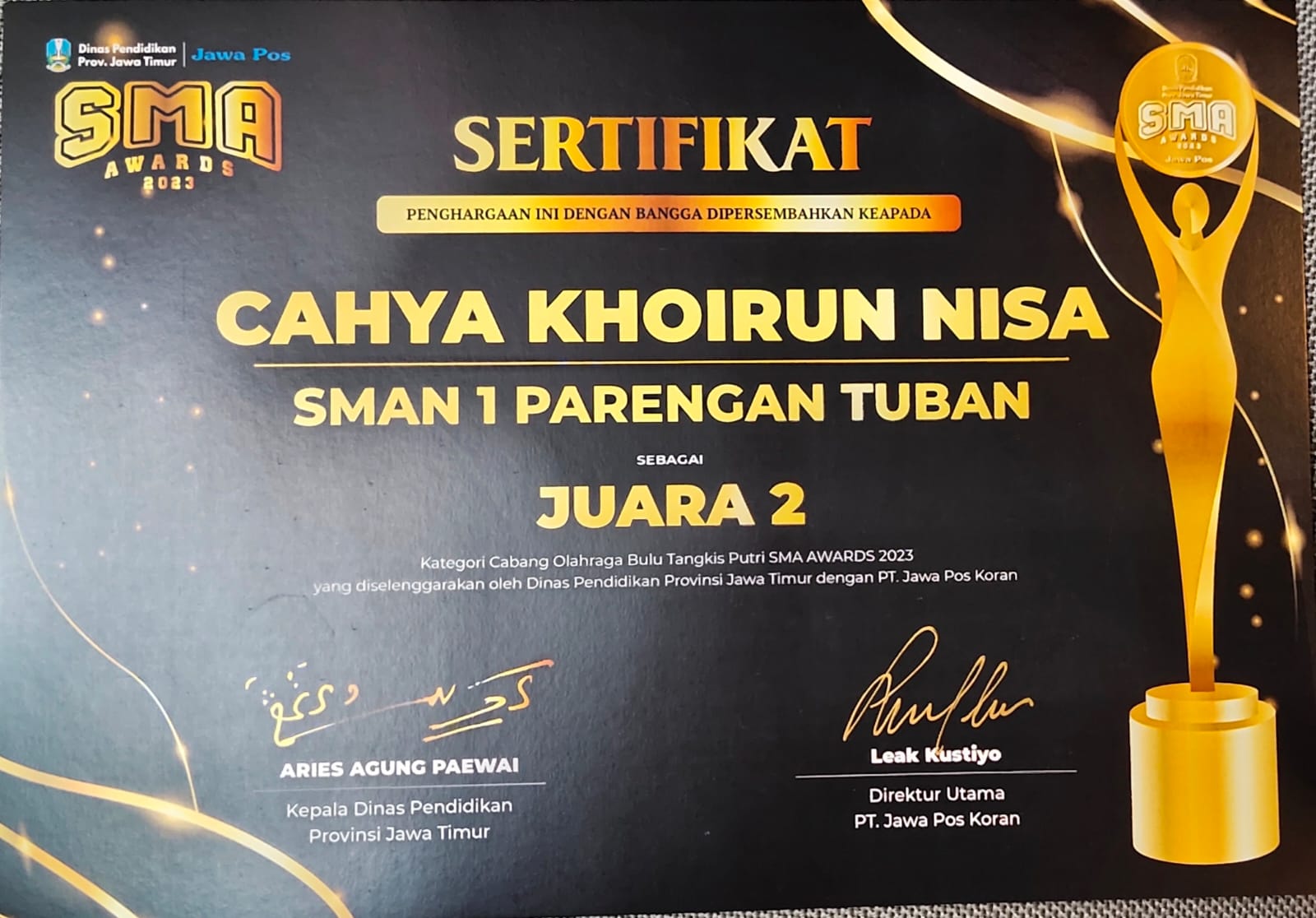 KEJUARAAN BULU TANGKIS PUTRI DJAWA POSAWARD