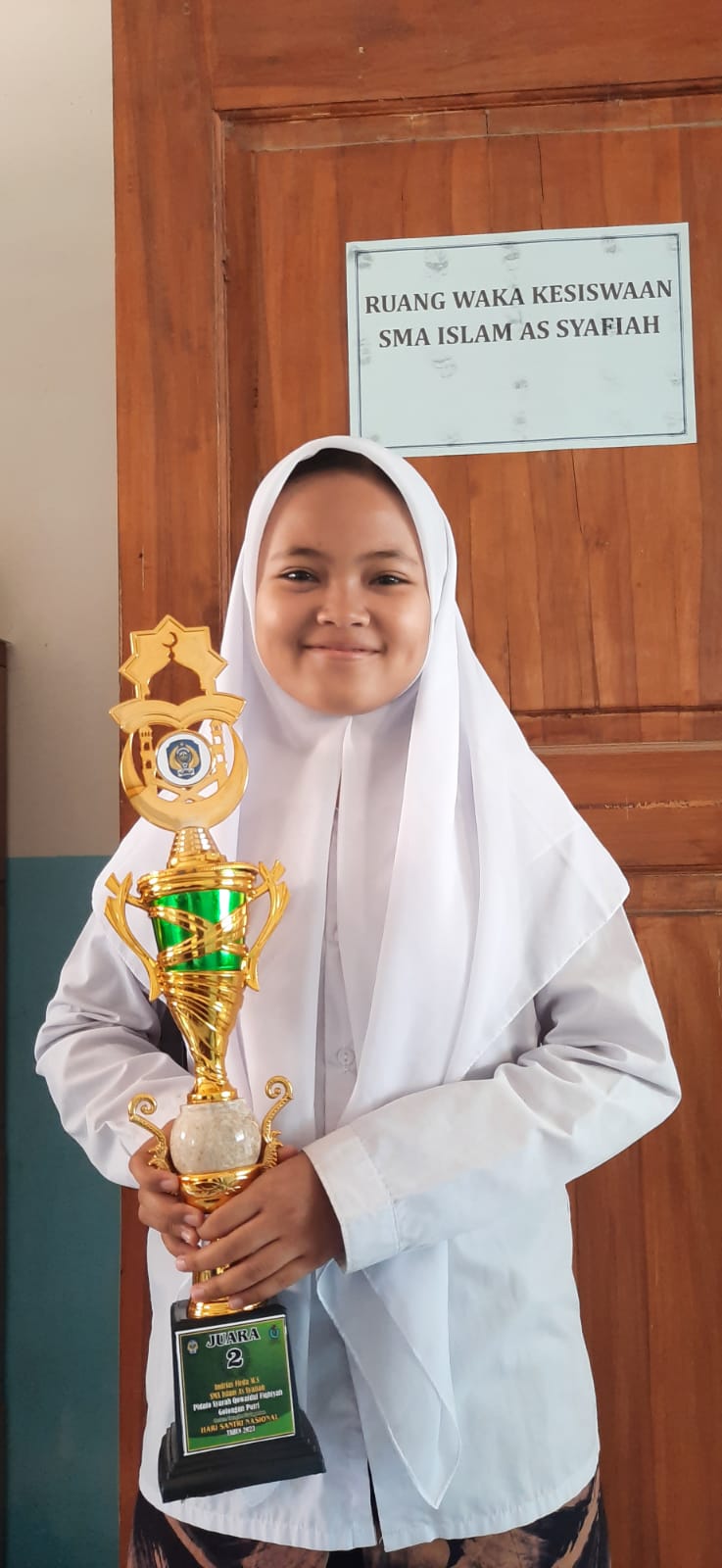 Juara 2  Pidato SyarahÂ Fiqiyah Dalam Rangka Peringatan Hari Santri Nasional Tahun 2023 Kabupaten Nganjuk