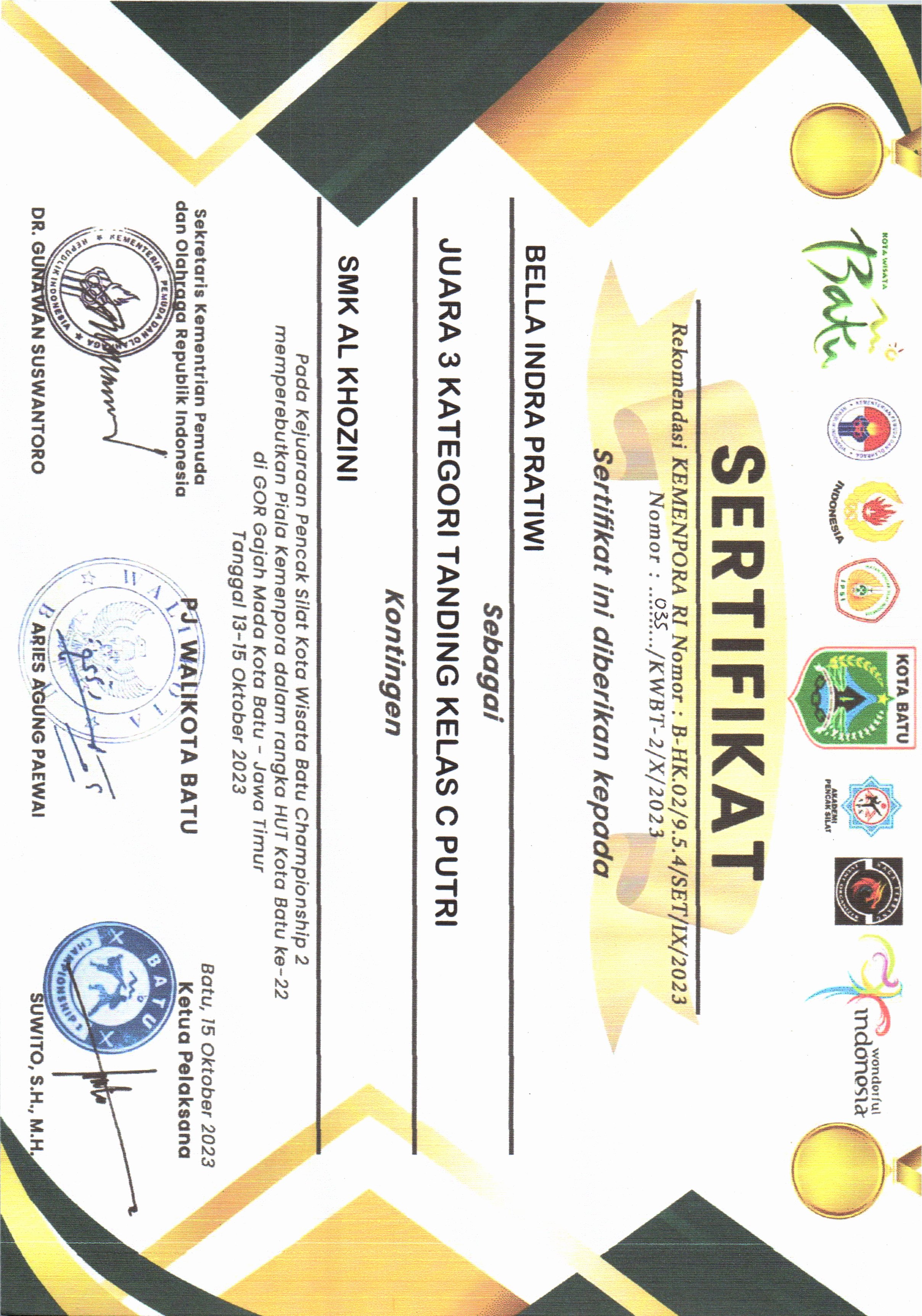 Lomba Pencak Silat batu championship 2