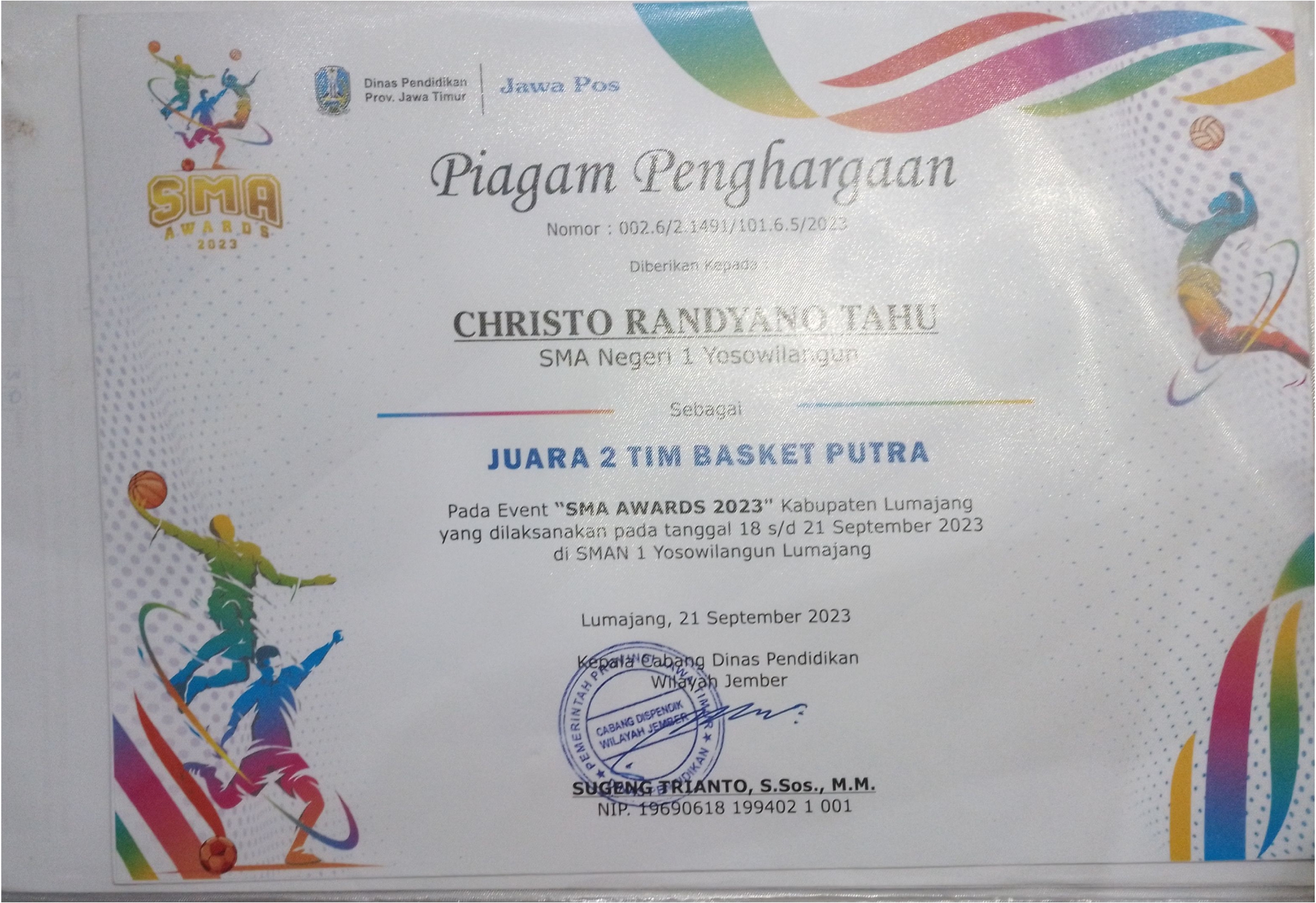 SMA AWARDS 2023 BASKET PUTRA