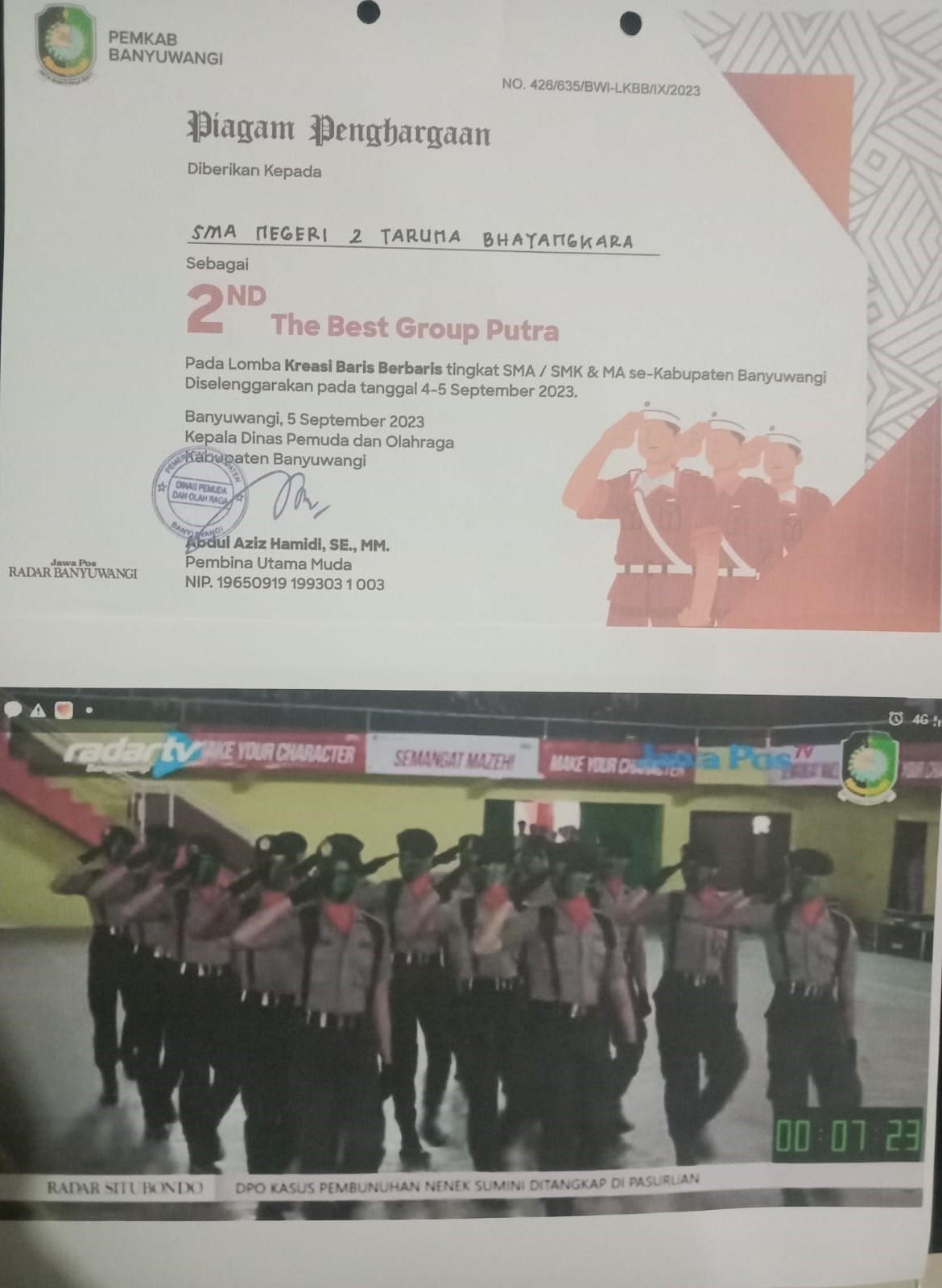 LOMBA KREASI BARIS BERBARIS TINGKAT SMA/SMK & MA se-Kabupaten Banyuwangi