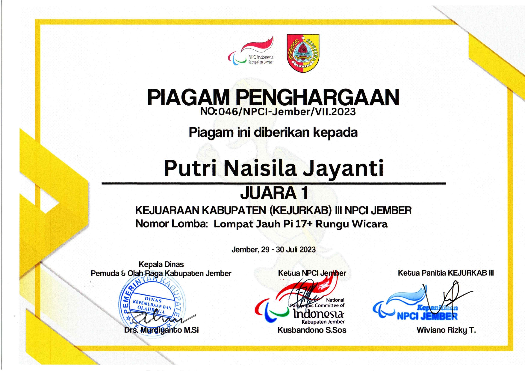 LOMBA LOMPAT JAUH PI 17+ RUNGU WICARA