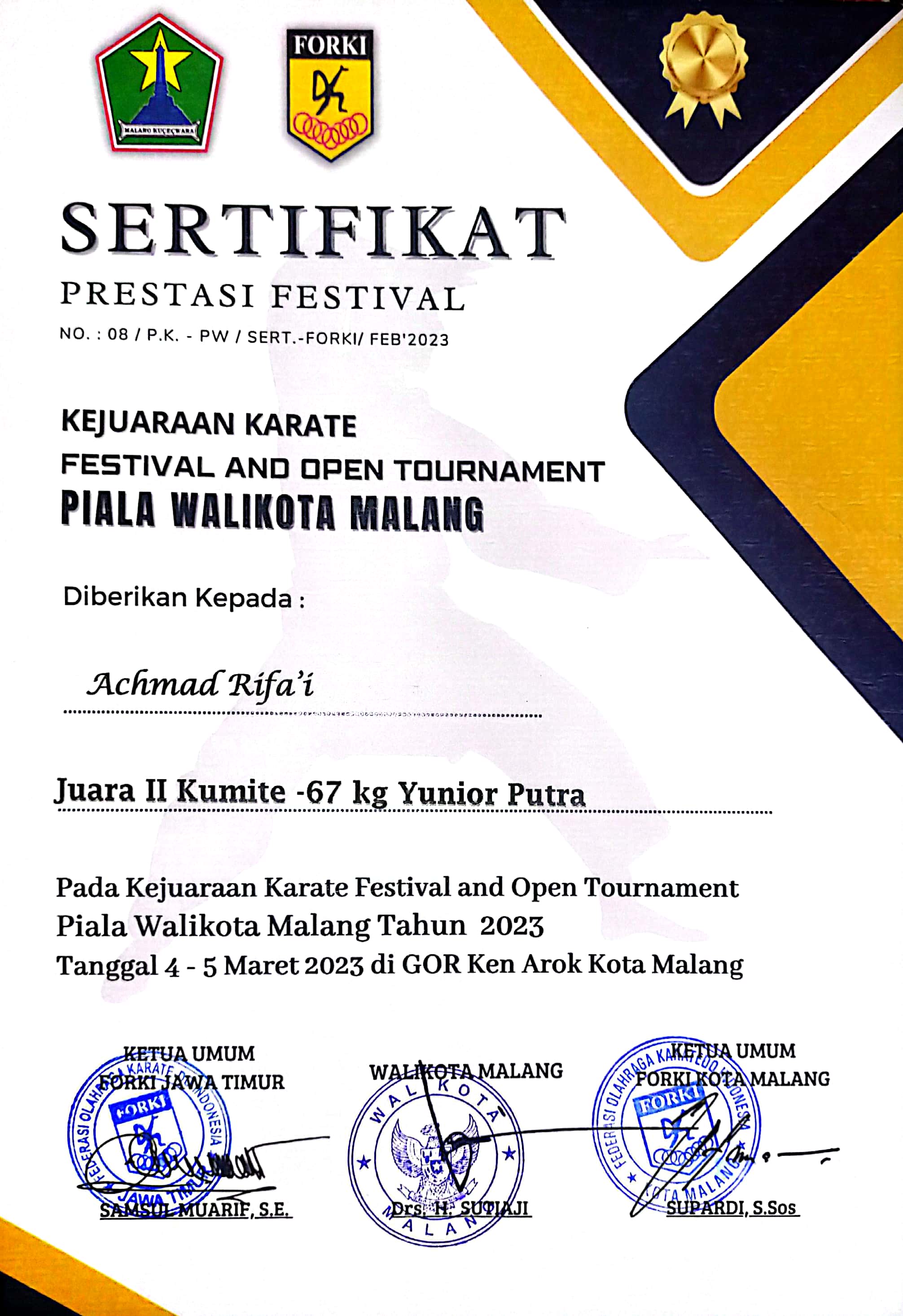 KEJUARAAN KARATE OPEN TURNAMENT