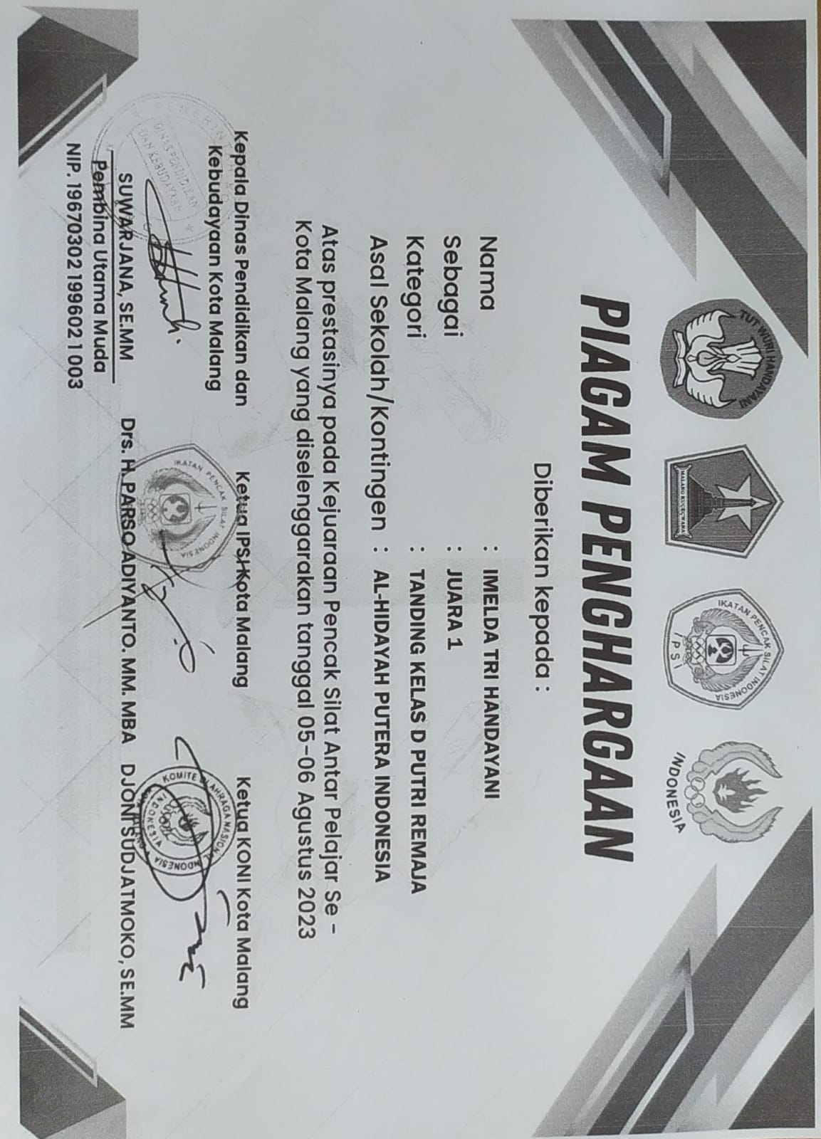 Kejuaraan Pencak Silat Antar Pelajar Se Kota Malang