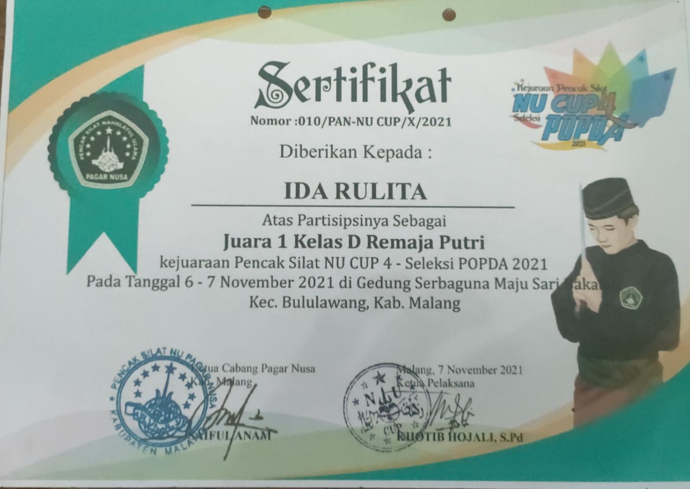 KEJUARAAN PENCAK SILAT NU CUP 4