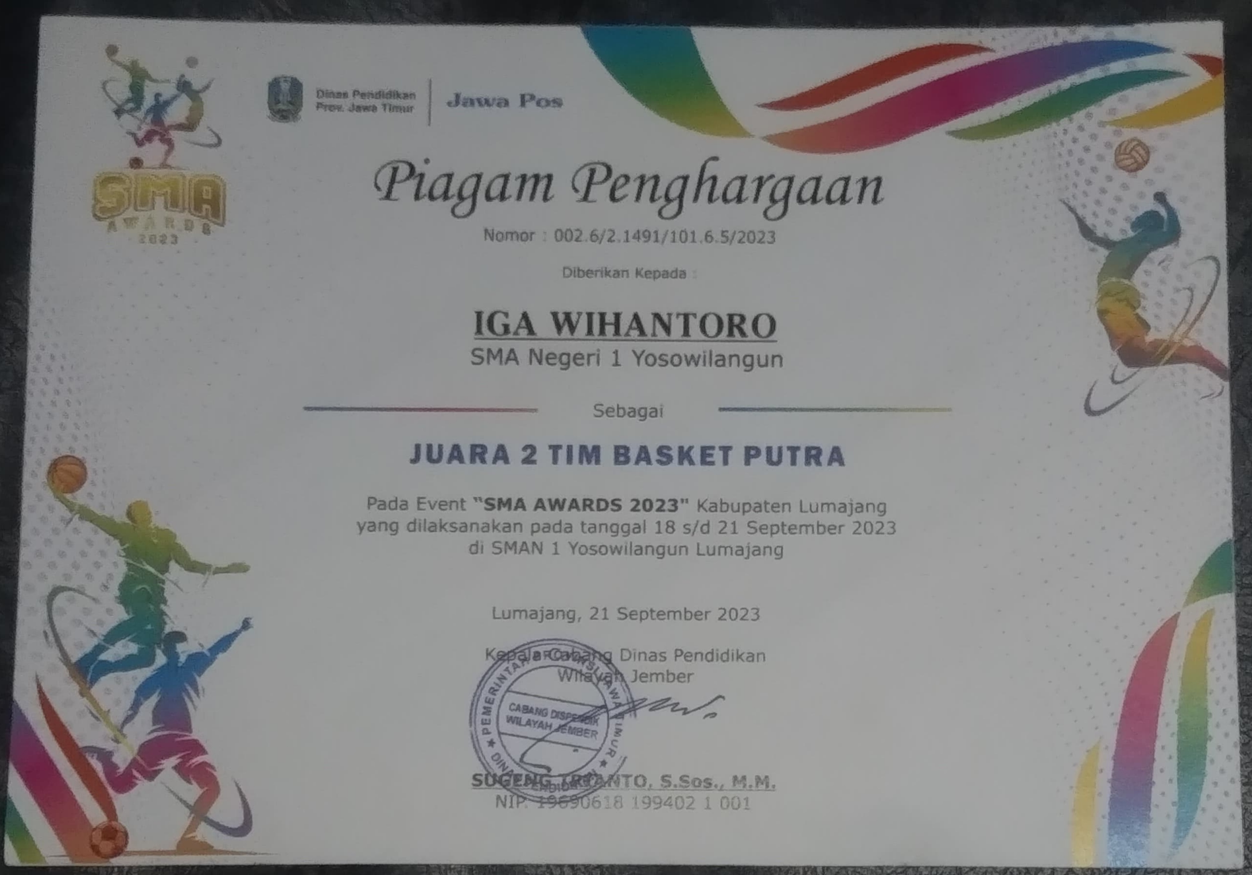 SMA AWARDS 2023 BASKET PUTRA