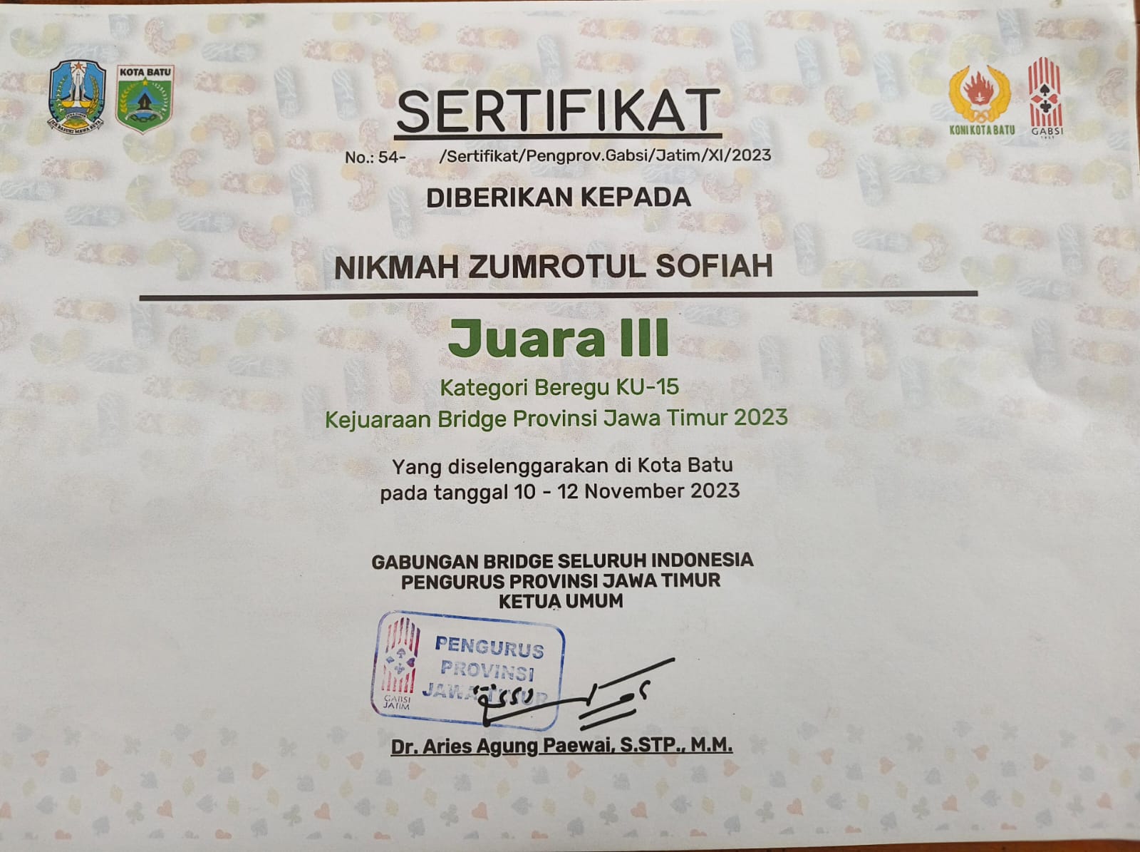 Kejuaraan Brigde Provinsi Jawa Timur