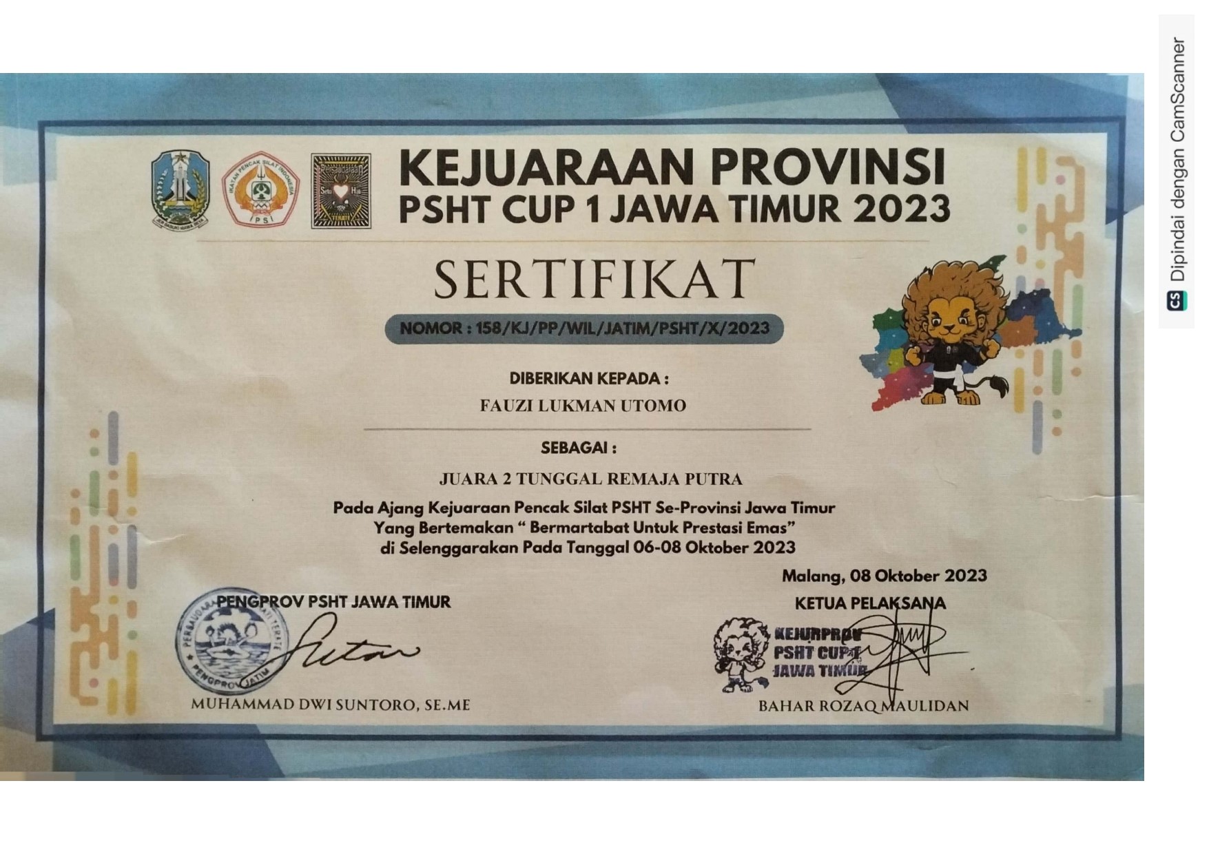 Kejuaraan Pencak Silat AREMASHTER 2 PSHT Se-Provinsi Jawa Timur