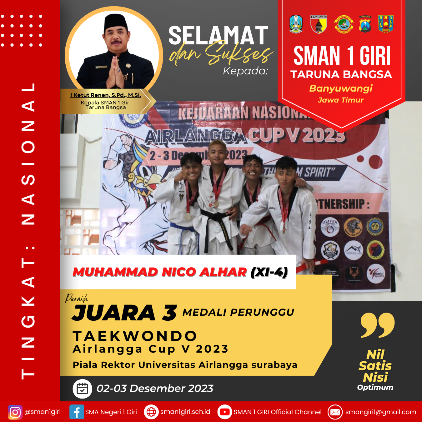 Taekwondo Airlangga Cup V 2023 Tingkat Nasional